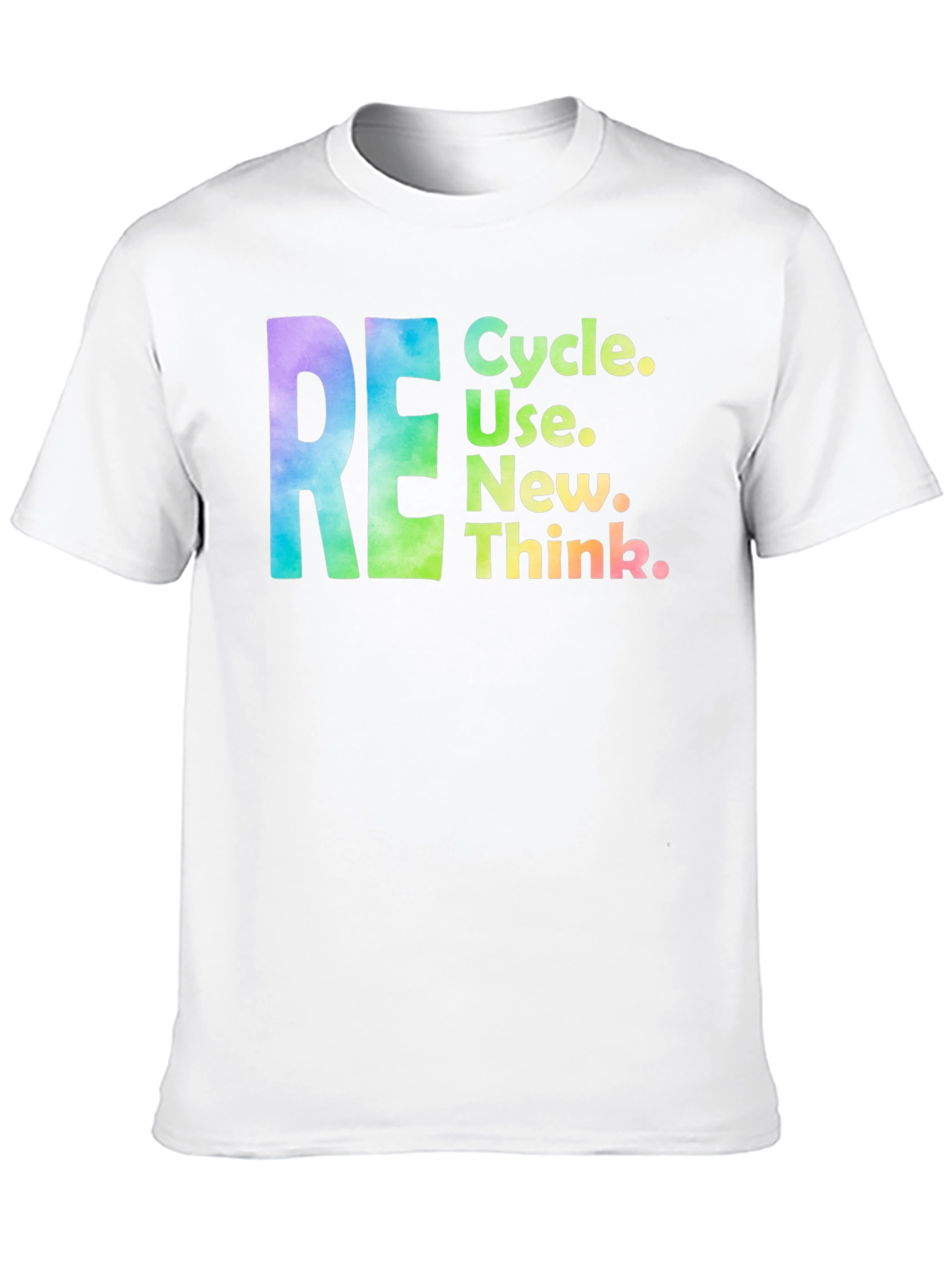 Black RE Cycle Use New Think Graphic Tee view 10