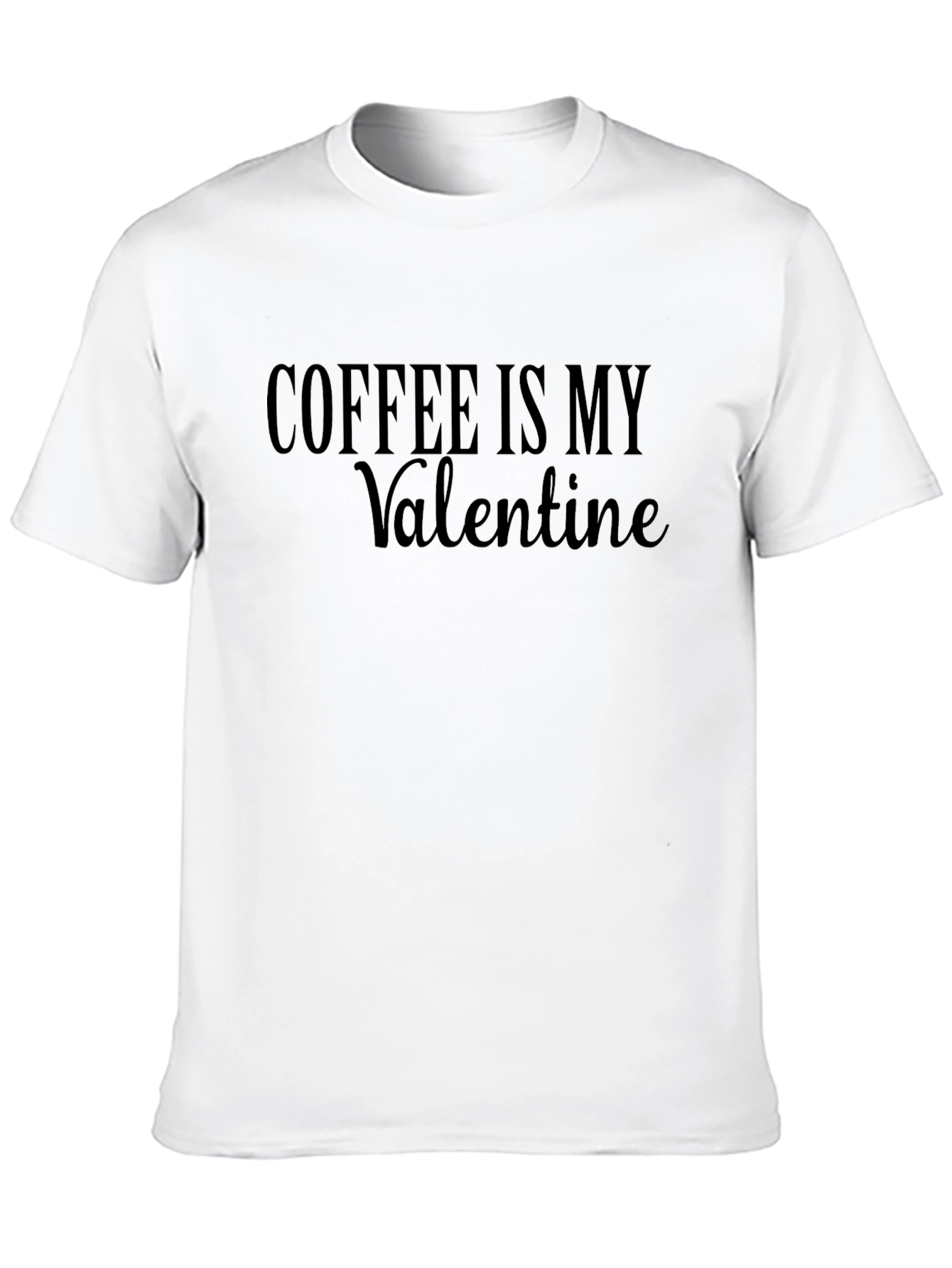 Black Coffee is My Valentine T-Shirt - Mens' Black Graphic Tee view 10
