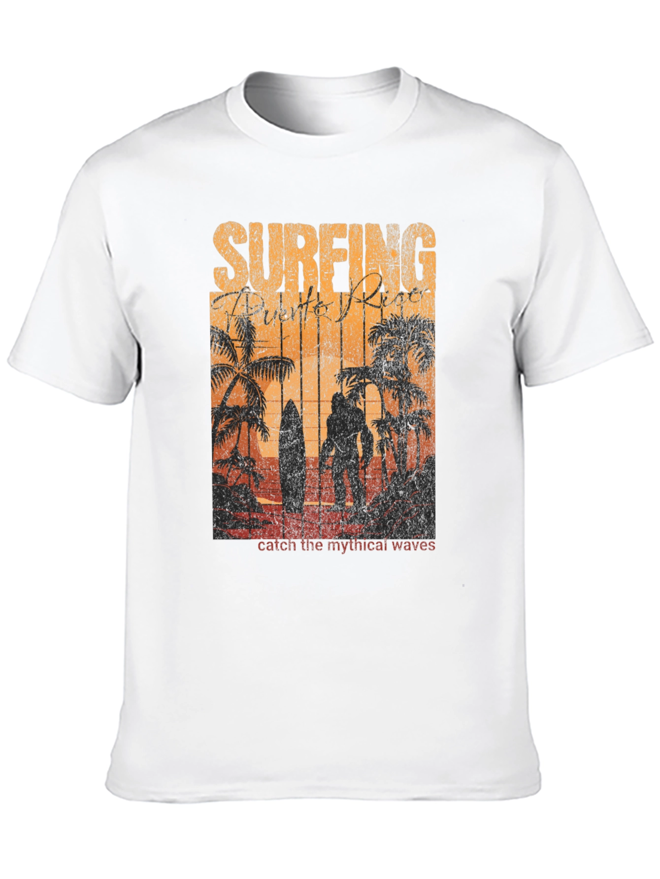 Surfing Puerto Rico Bigfoot Graphic Tee - 10