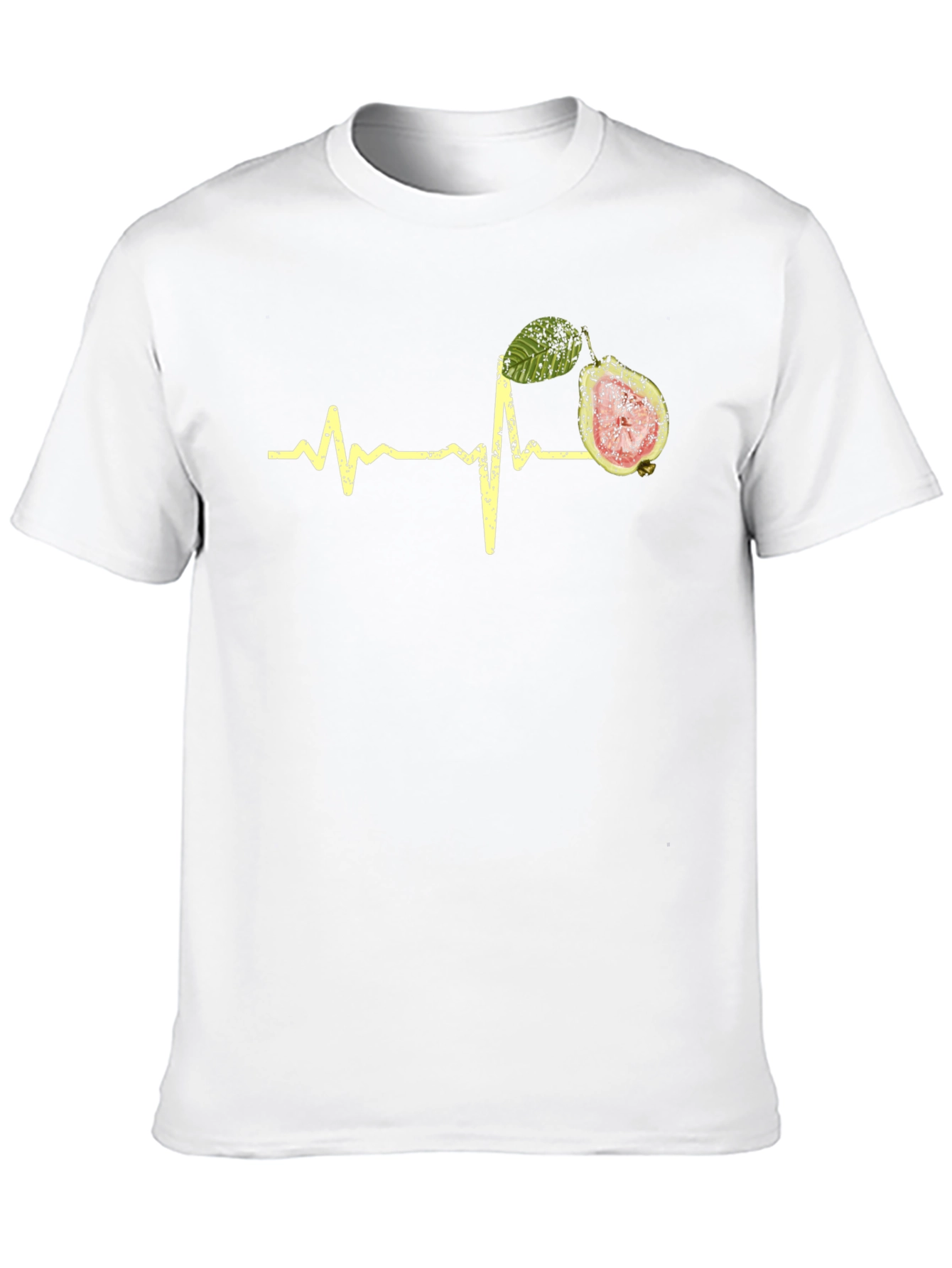 Black Guava Heartbeat Graphic Tee - Fruit Lover Shirt view 10