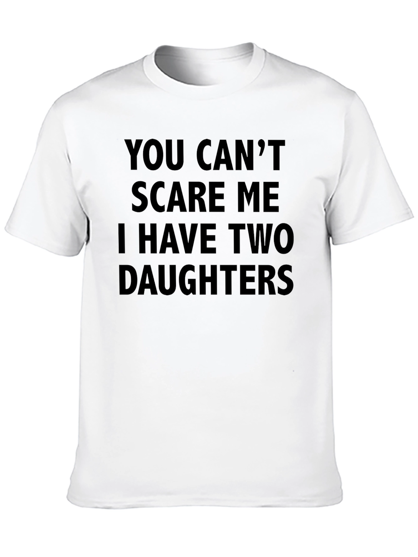 Black Funny Dad T-Shirt - Two Daughters Design view 10