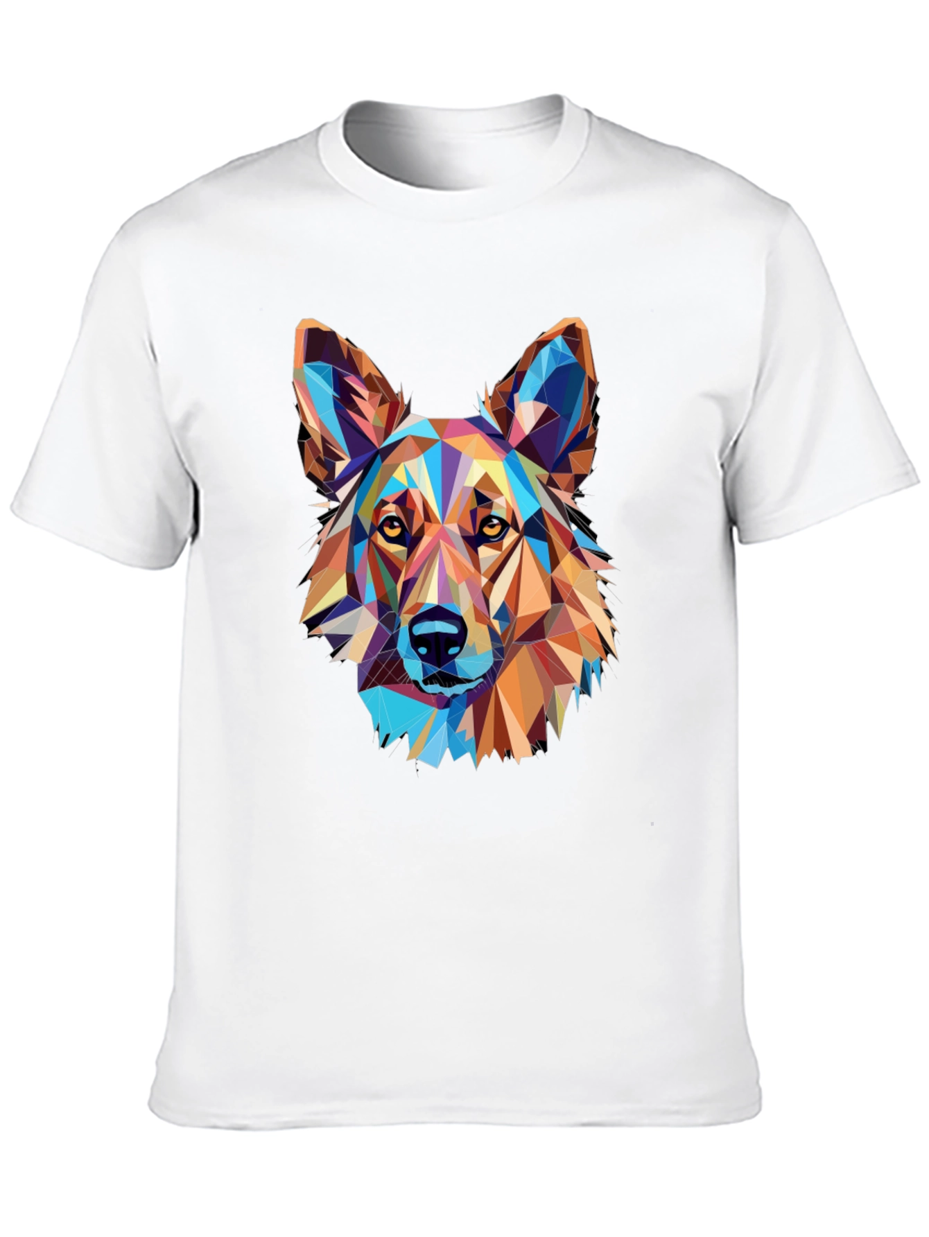 Black Geometric Dog Graphic Black T-Shirt view 10