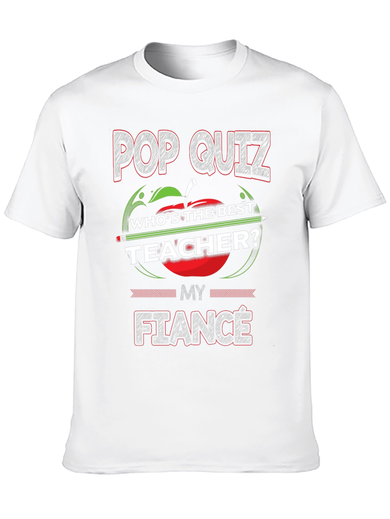 Black Pop Quiz My Fiance Teacher T-Shirt view 10