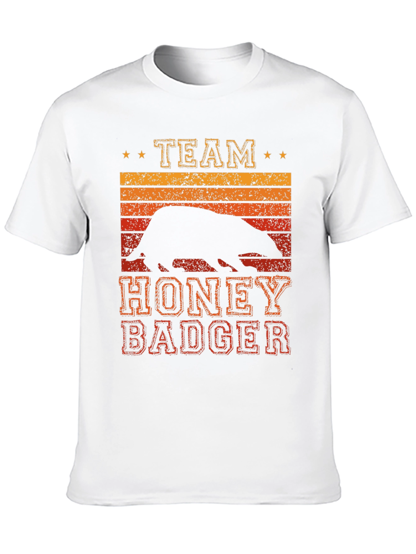 Black Team Honey Badger Retro Graphic Tee view 10