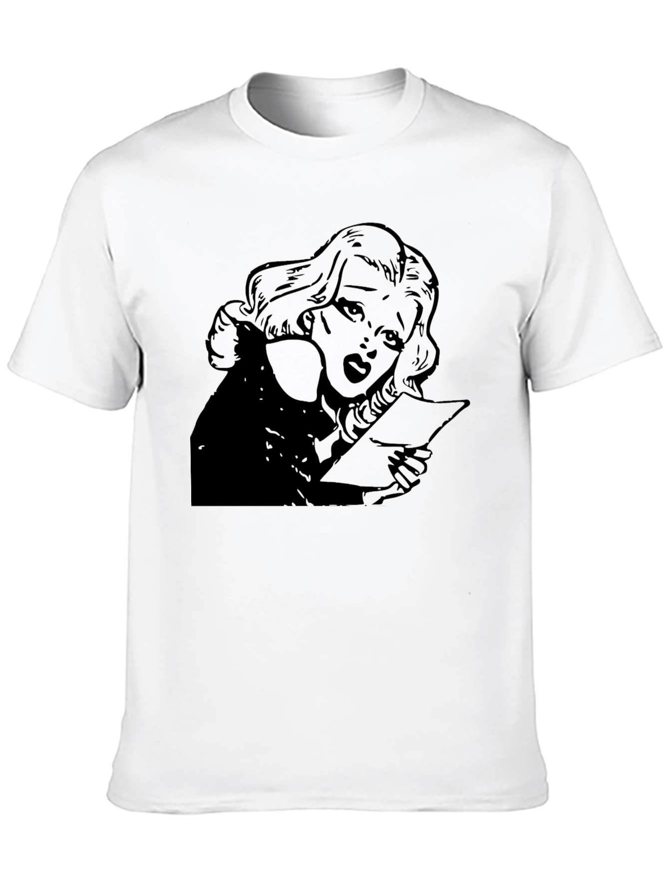 Black Vintage Comic Style Graphic Tee - Black view 10