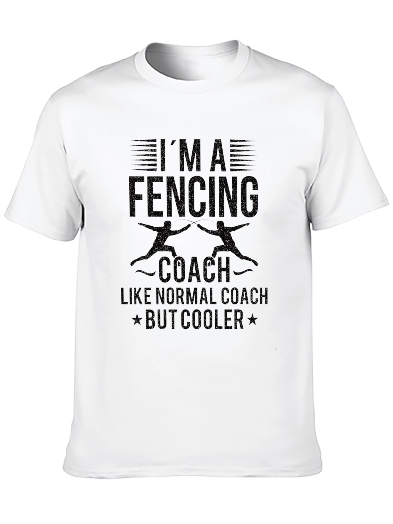 Black Fencing Coach T-Shirt - Cool Gift for Fencing Lovers view 10