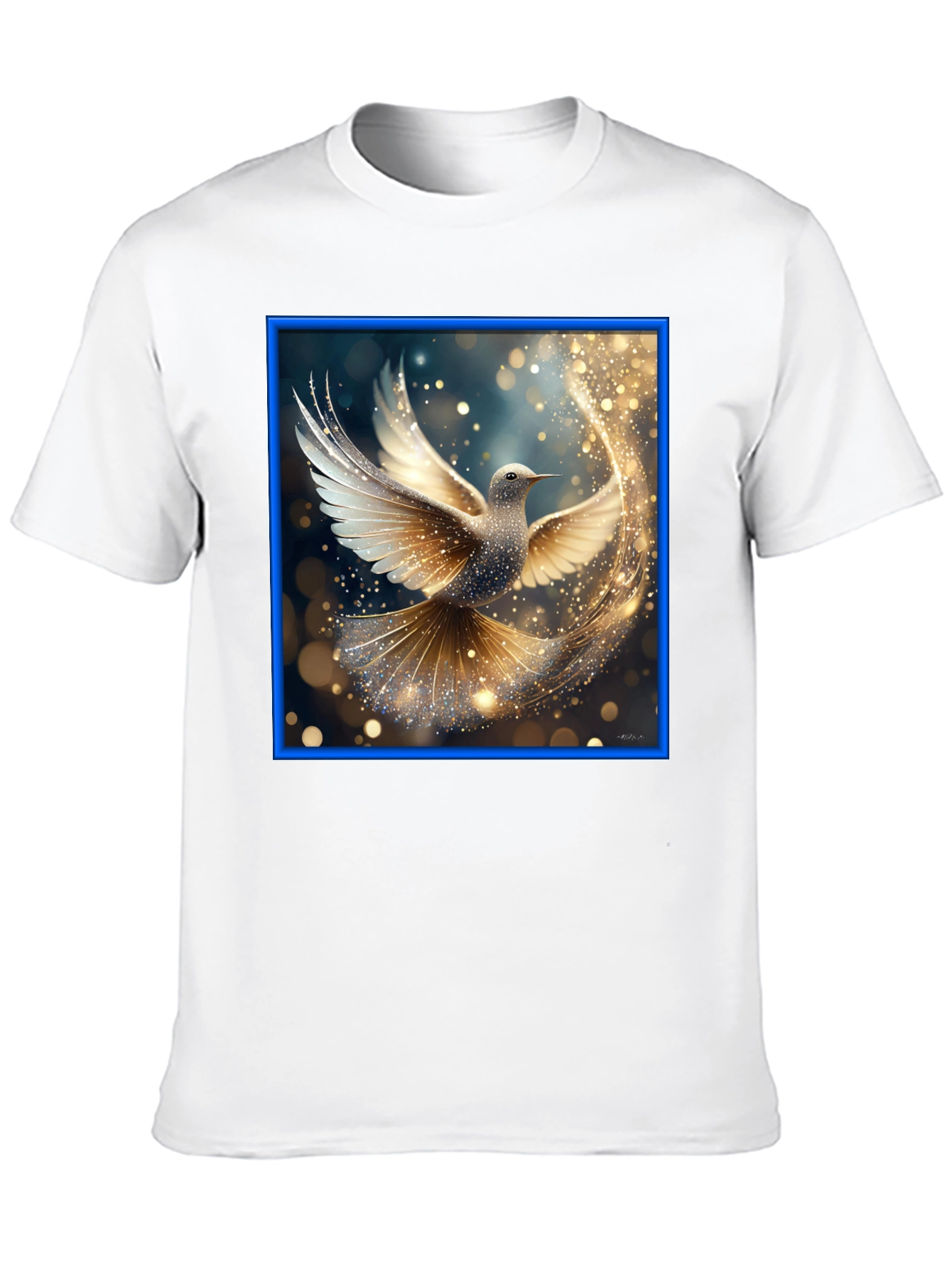 Black Elegant Dove Graphic Tee view 10