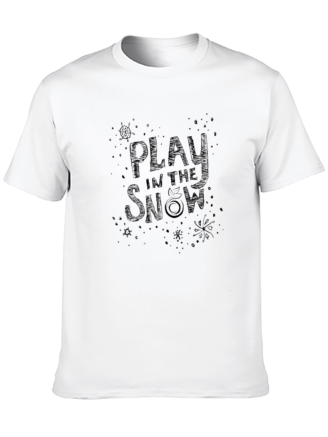Black Play In The Snow Graphic Tee - Black Cotton Blend view 10