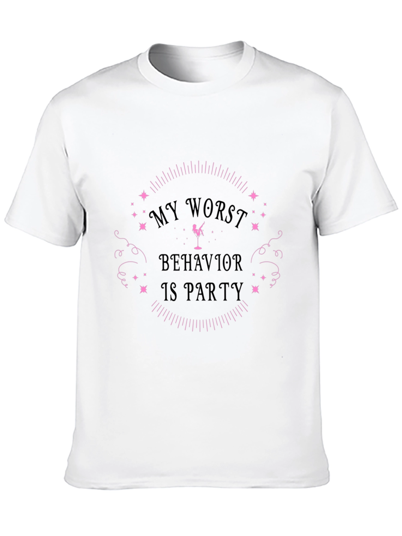 Black My Worst Behavior Is Party Black T-Shirt view 10