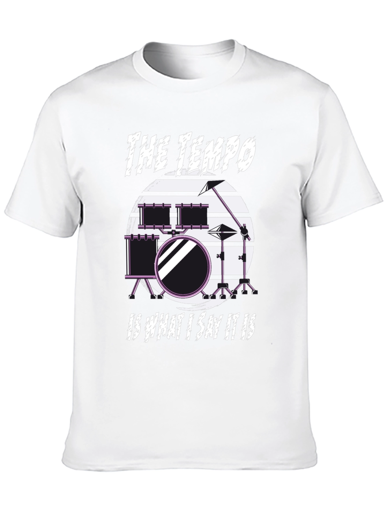 Black The Tempo Drummer T-Shirt - Music Lover Tee view 10