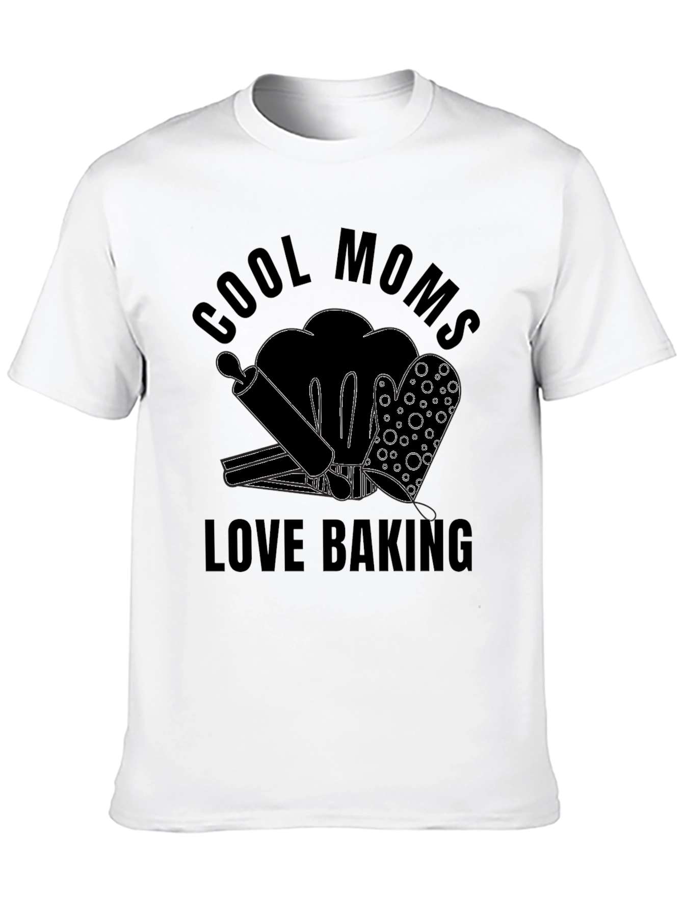 Black Cool Moms Love Baking T-Shirt view 10
