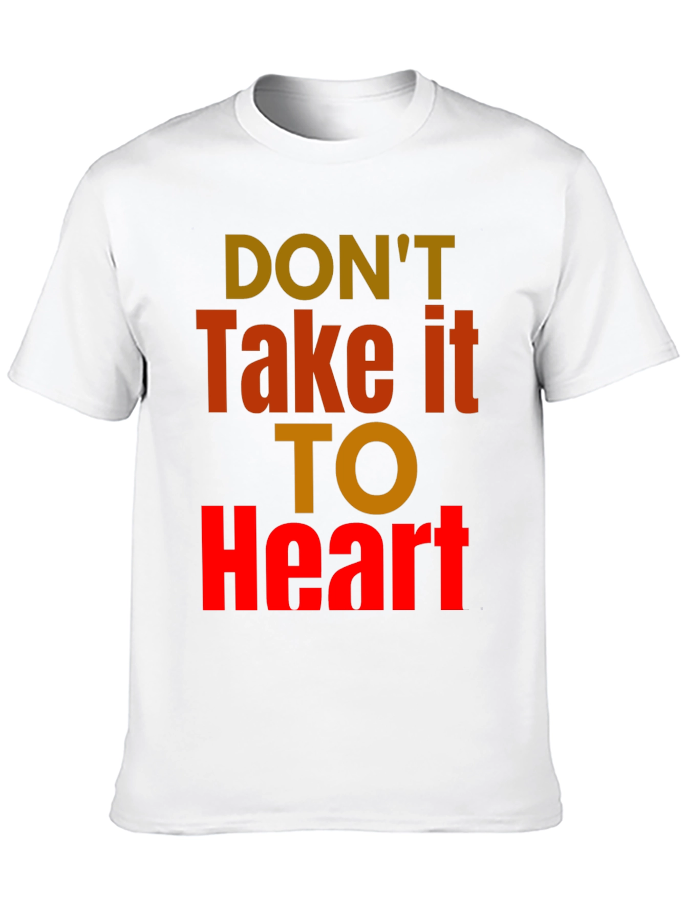 Black Don't Take It To Heart Graphic Tee - Unisex Casual Black T-Shirt view 10