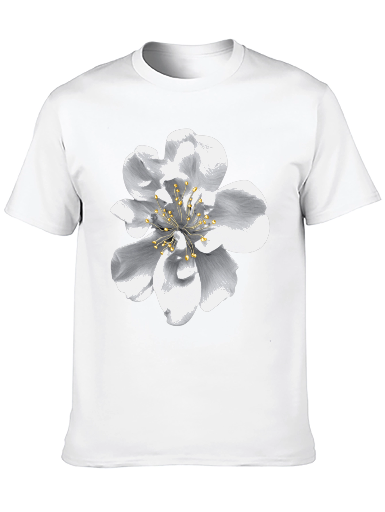 Black Black T-Shirt with Floral Design view 10