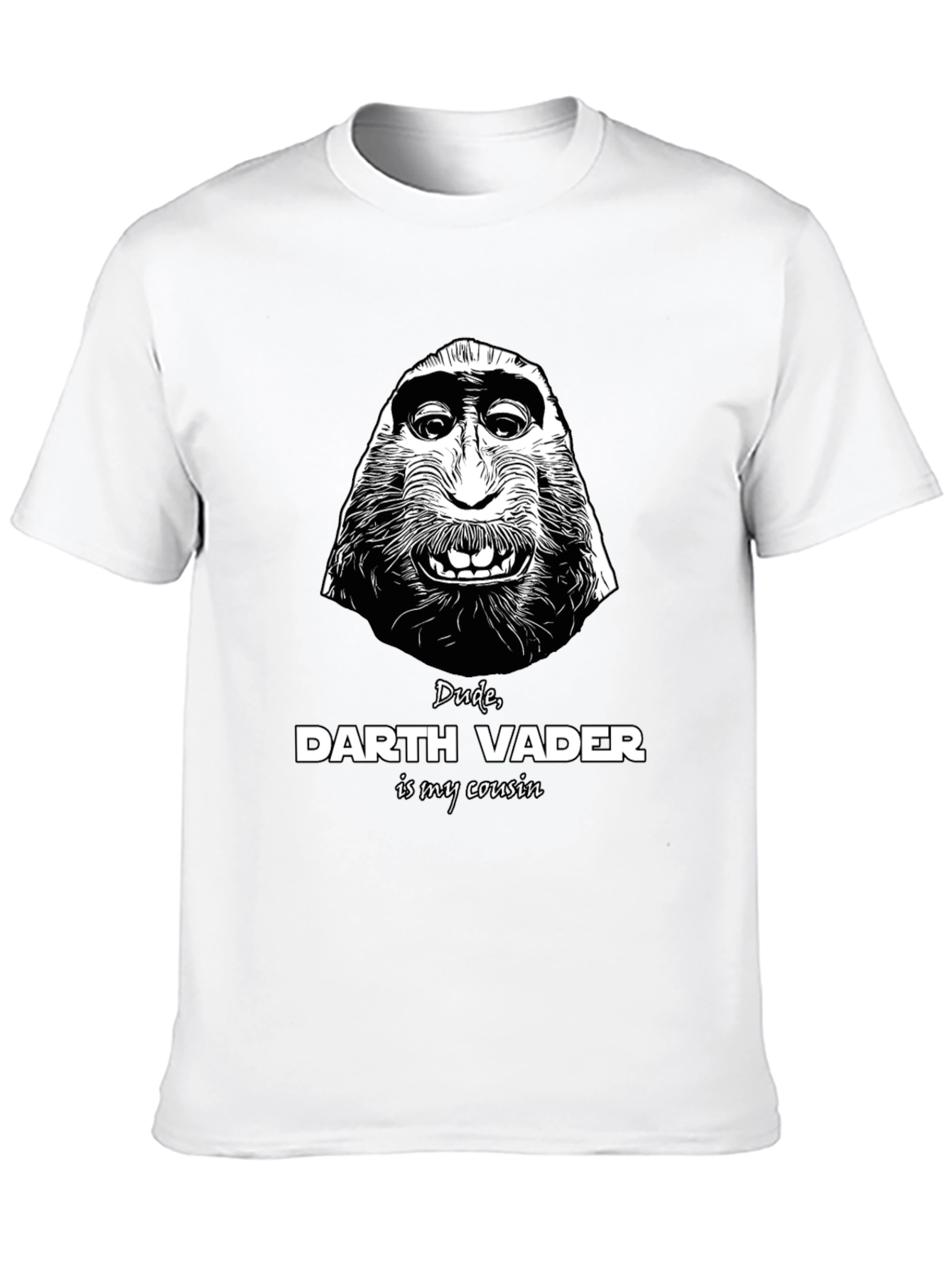 Black Dude, Darth Vader Cousin Graphic T-Shirt view 10