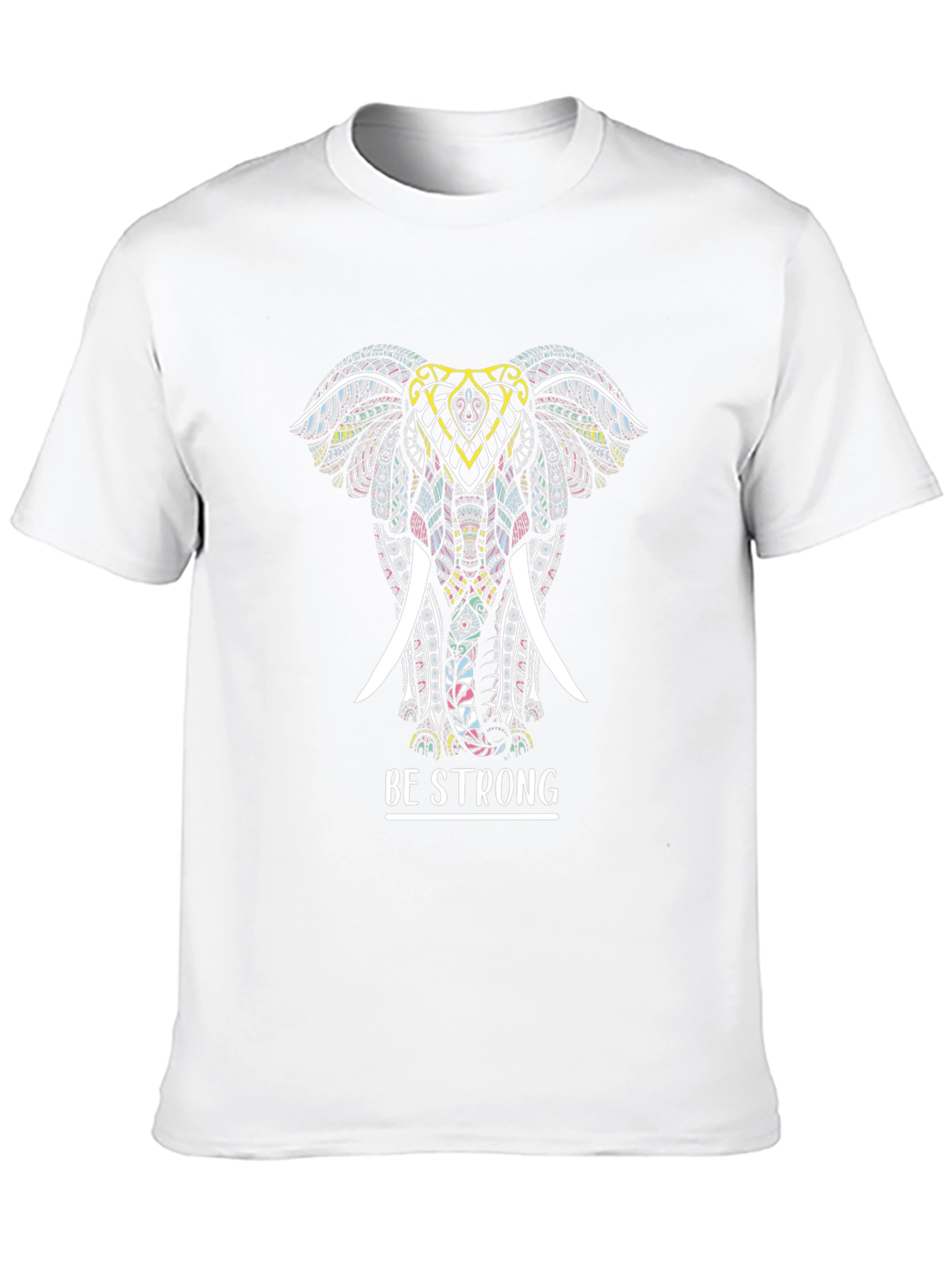 Black Be Strong Elephant Graphic Print Tee - Trendy Comfort view 10