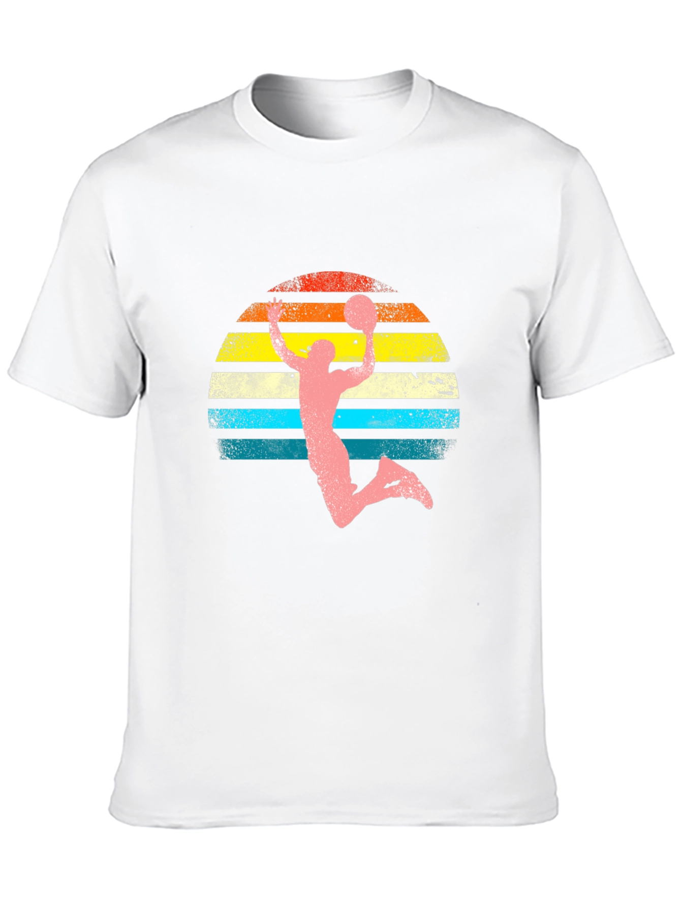 Black Vintage Basketball Sunset Graphic Tee view 10