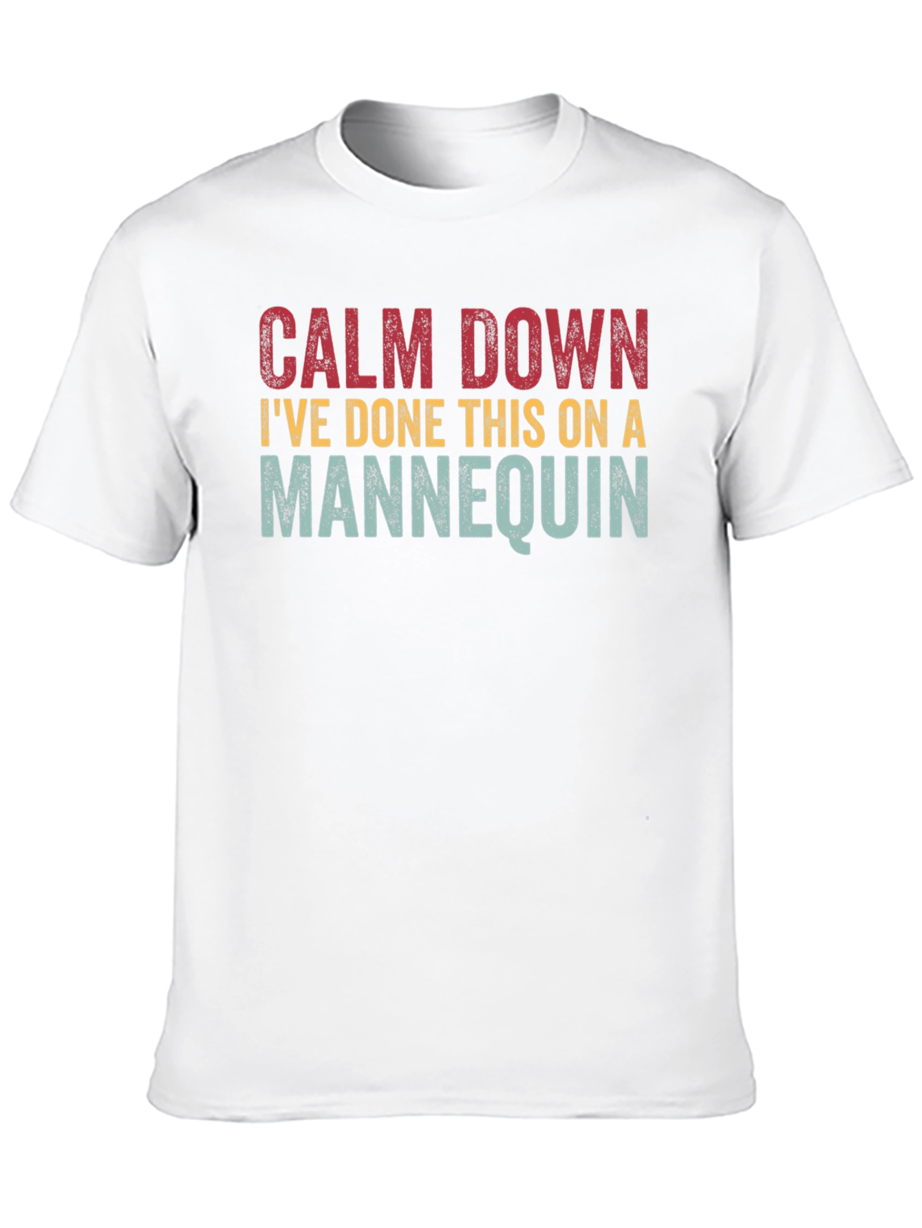 Black Calm Down Mannequin T-Shirt view 10