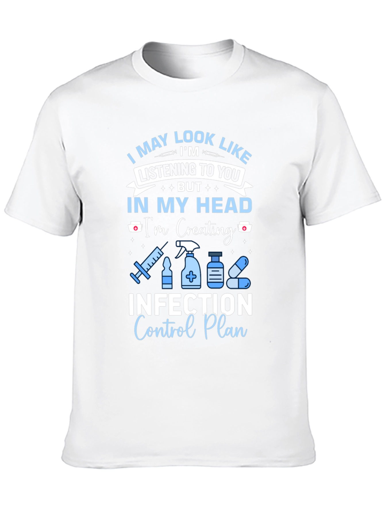 Black Infection Control Nurse T-Shirt view 10