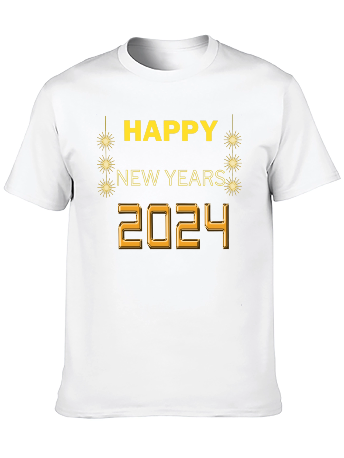 Black Happy New Year 2024 Graphic Tee view 10