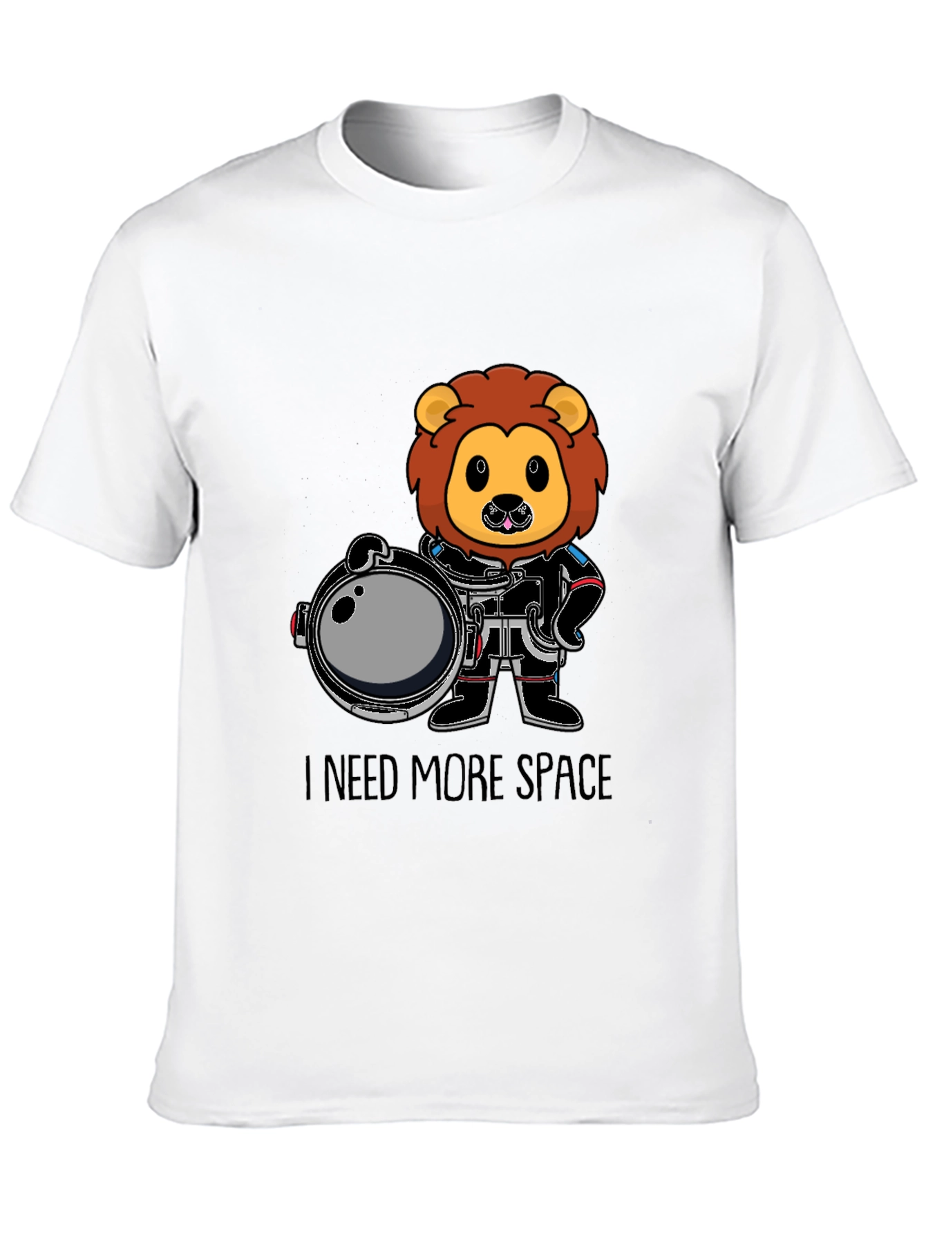 Black Lion Astronaut T-Shirt - I Need More Space view 10