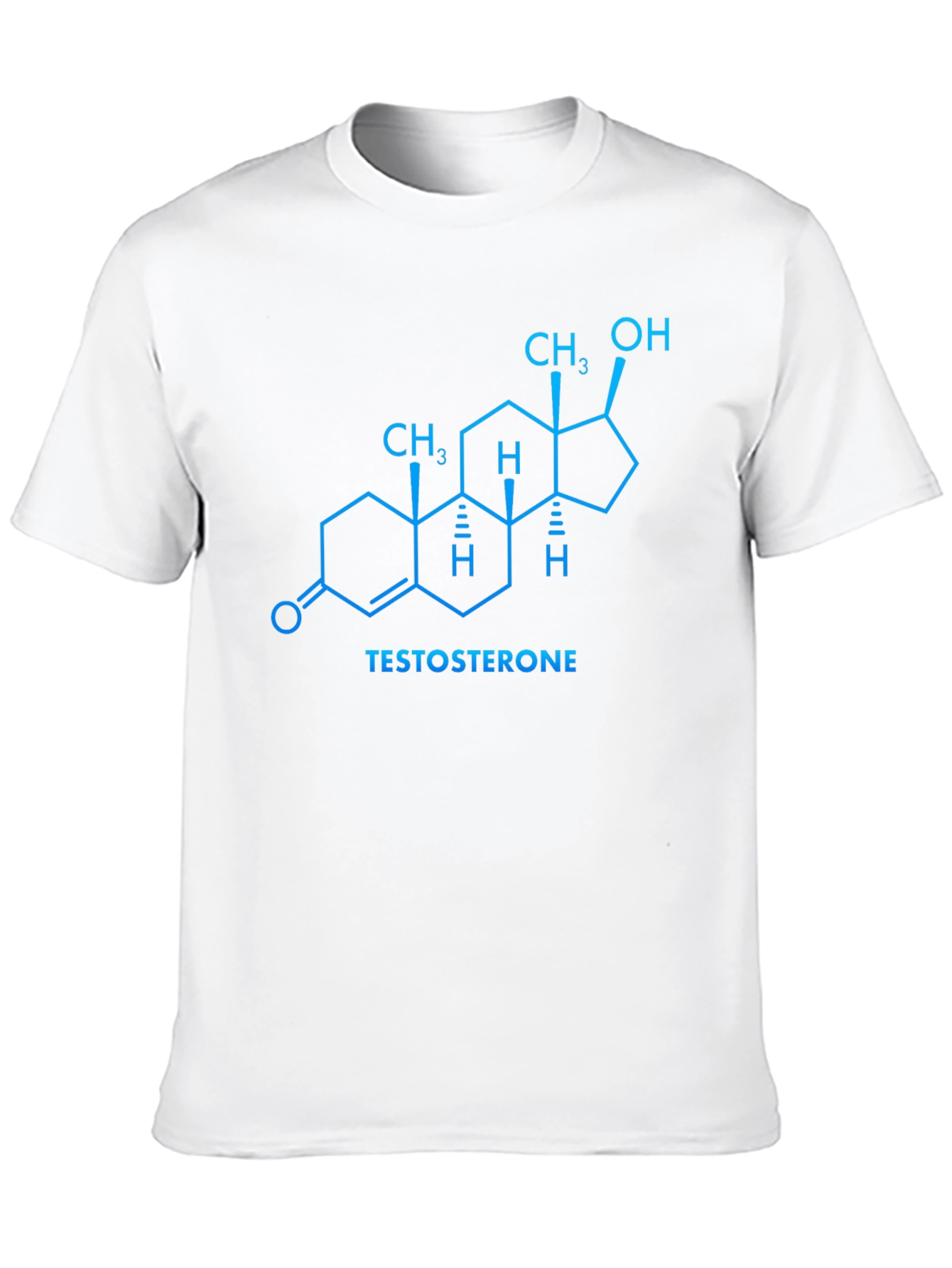 Black Testosterone Molecule T-Shirt - Science Tee view 10