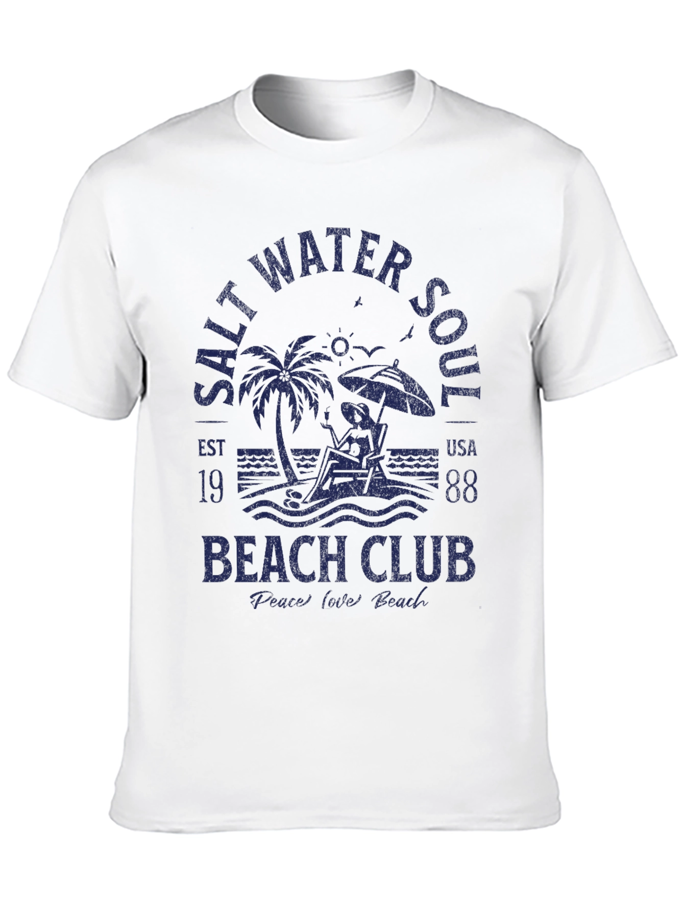Black Salt Water Soul Beach Club Tee view 10