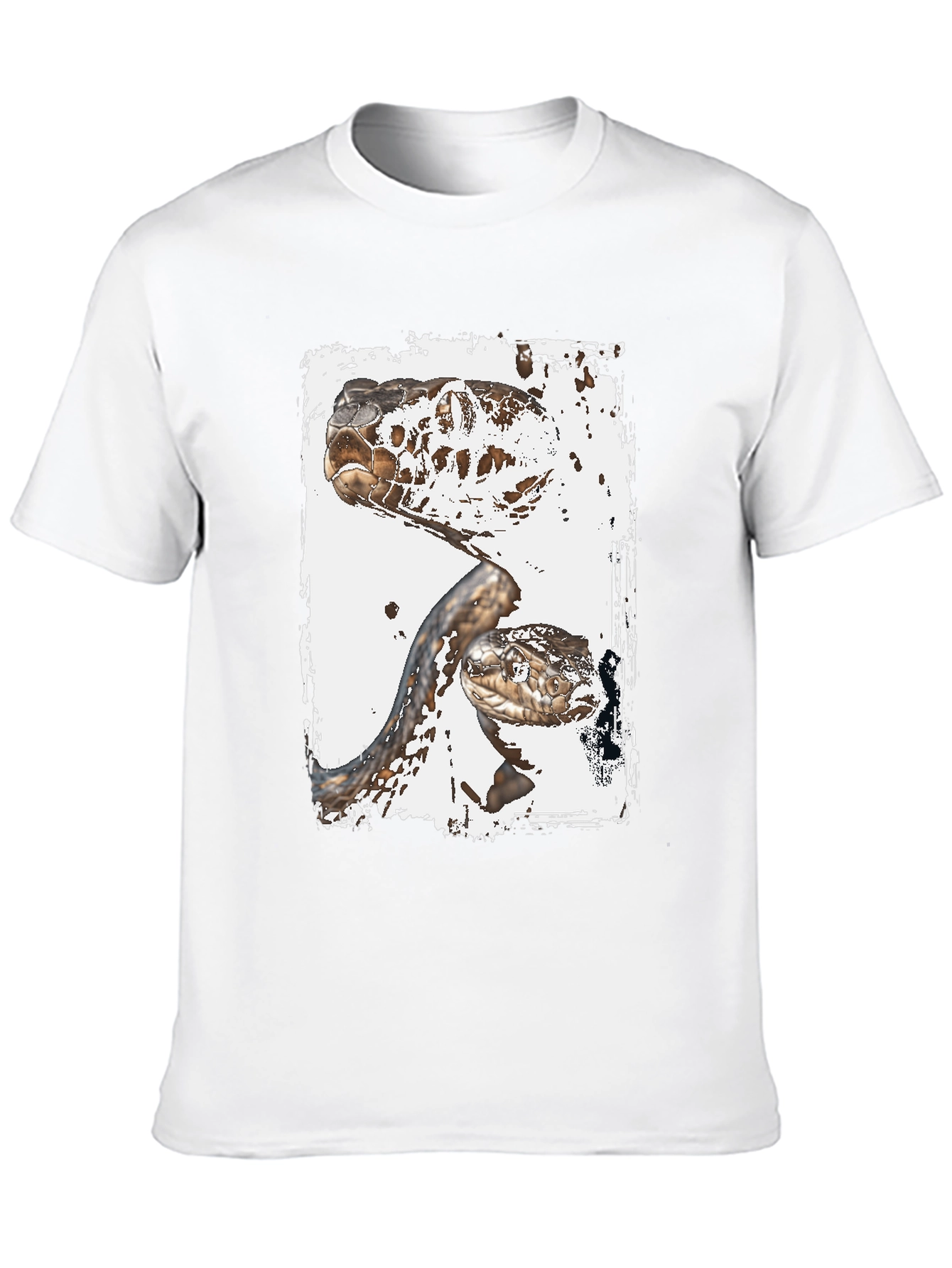 Black Snake T-Shirt: Reptile Art Graphic Tee view 10