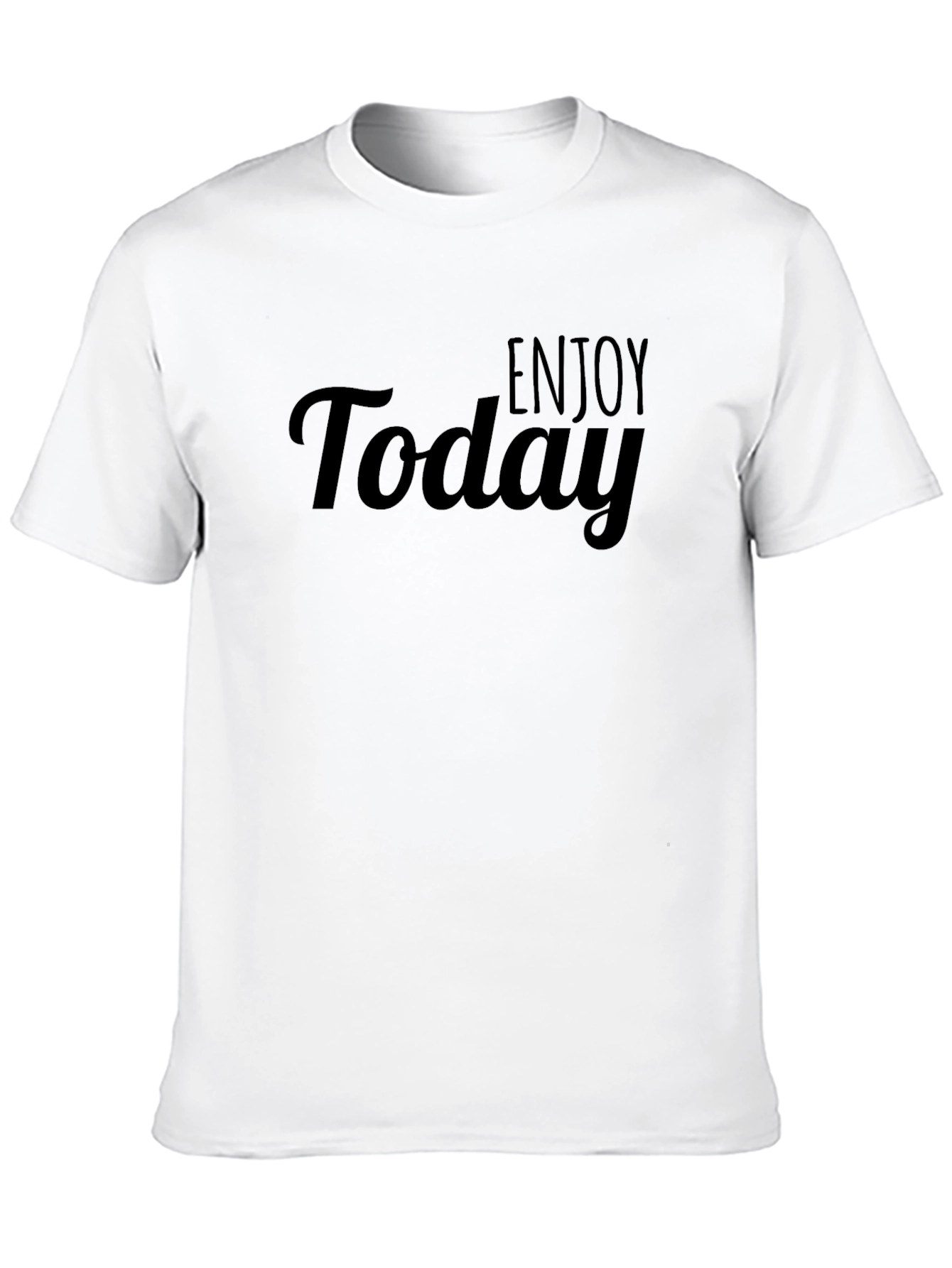Black Enjoy Today Black Graphic T-Shirt view 10
