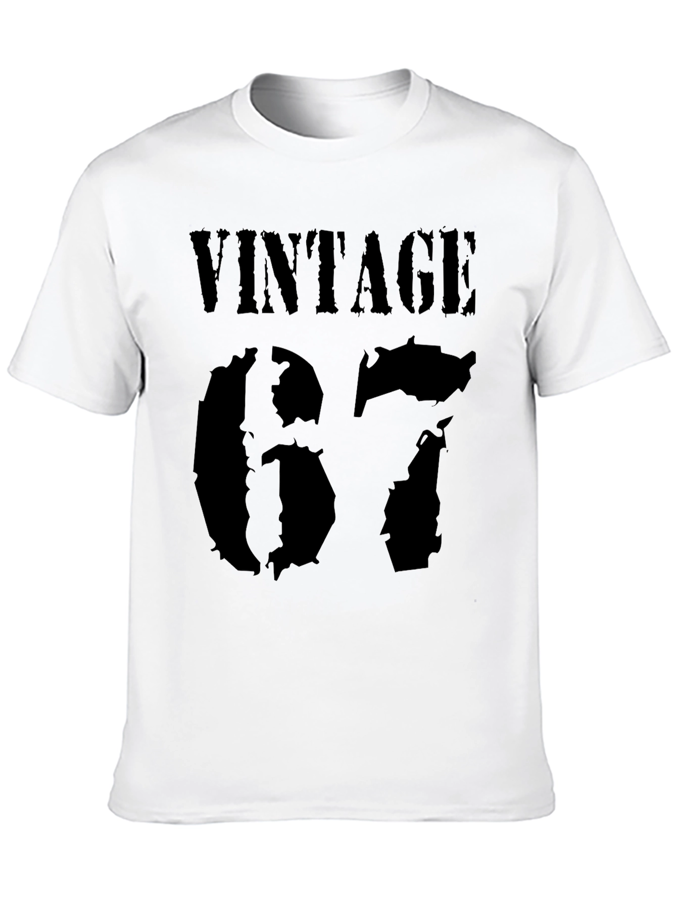Black Vintage 67 Graphic Tee - Retro Style view 10
