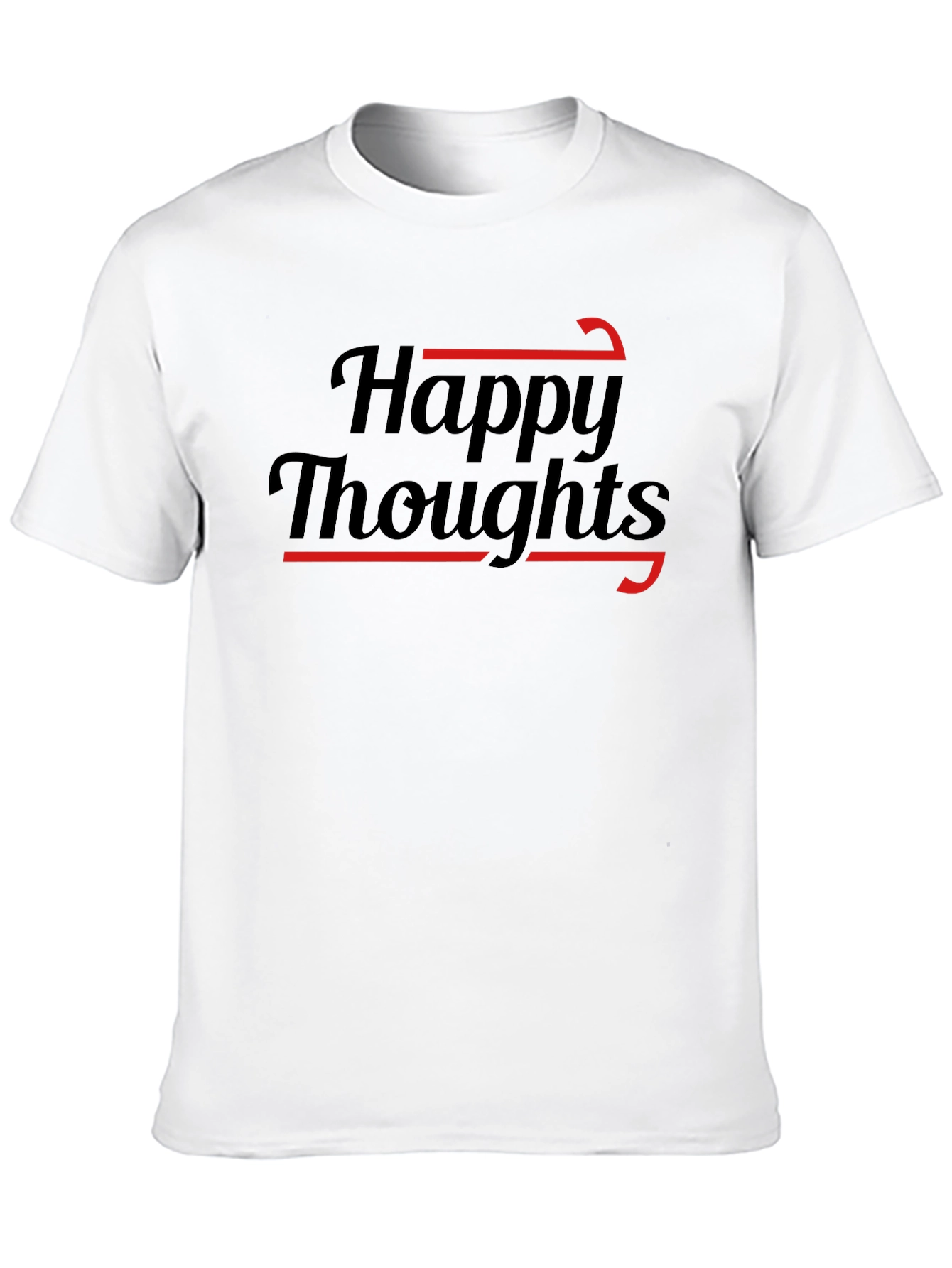 Black Happy Thoughts Graphic T-Shirt view 10