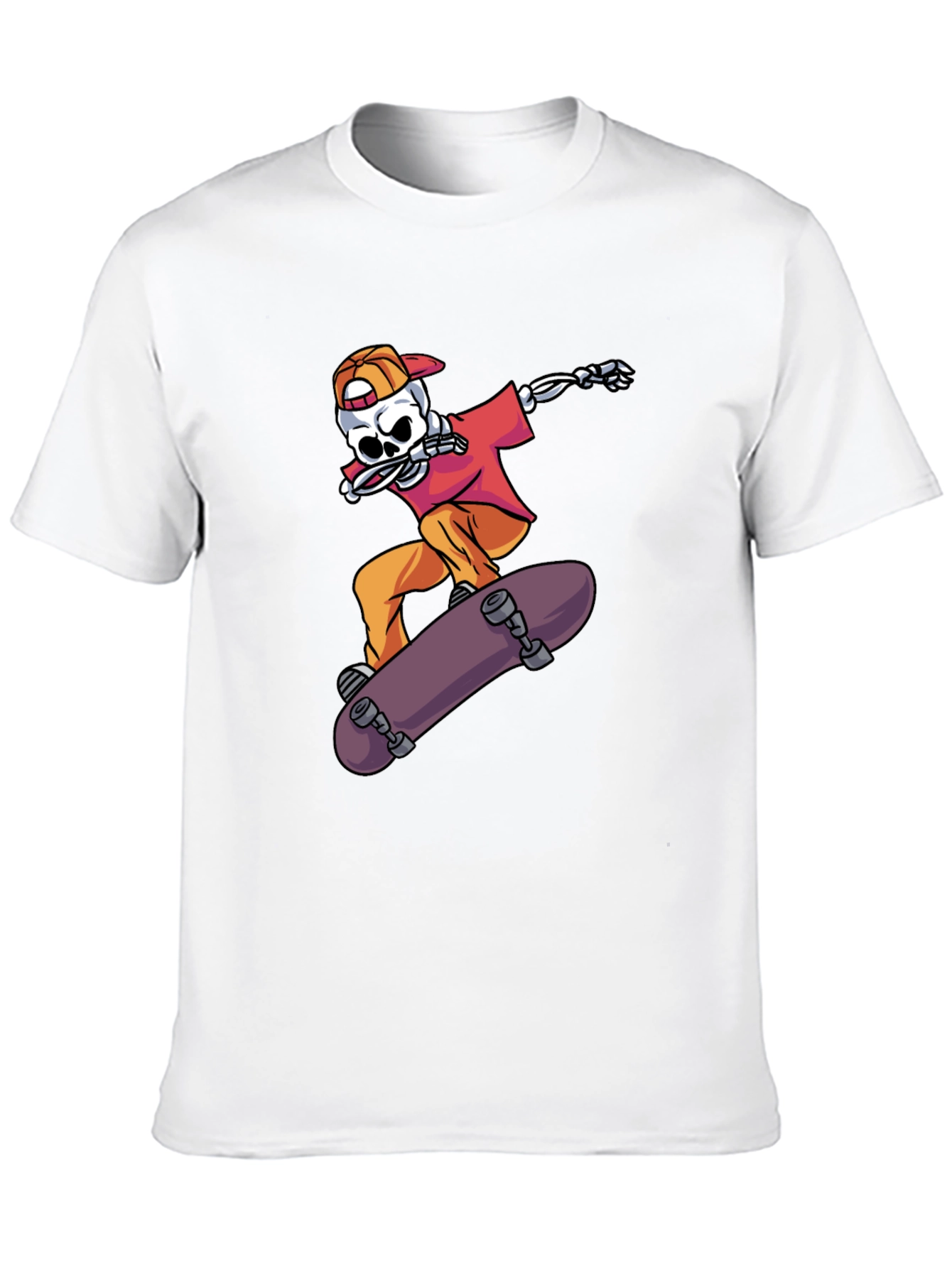 Black Skateboarding Skeleton Graphic Tee - Cool & Edgy Style view 10