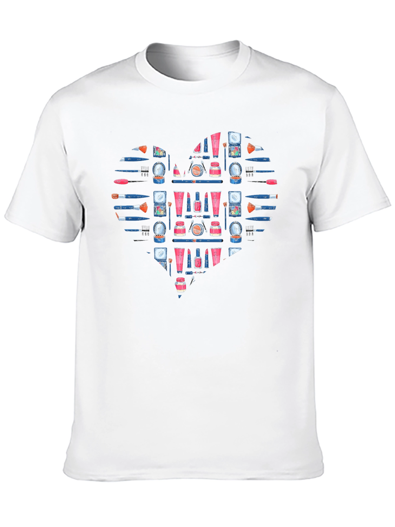 Black Makeup Heart Graphic Tee - Stylish Casual Wear view 10