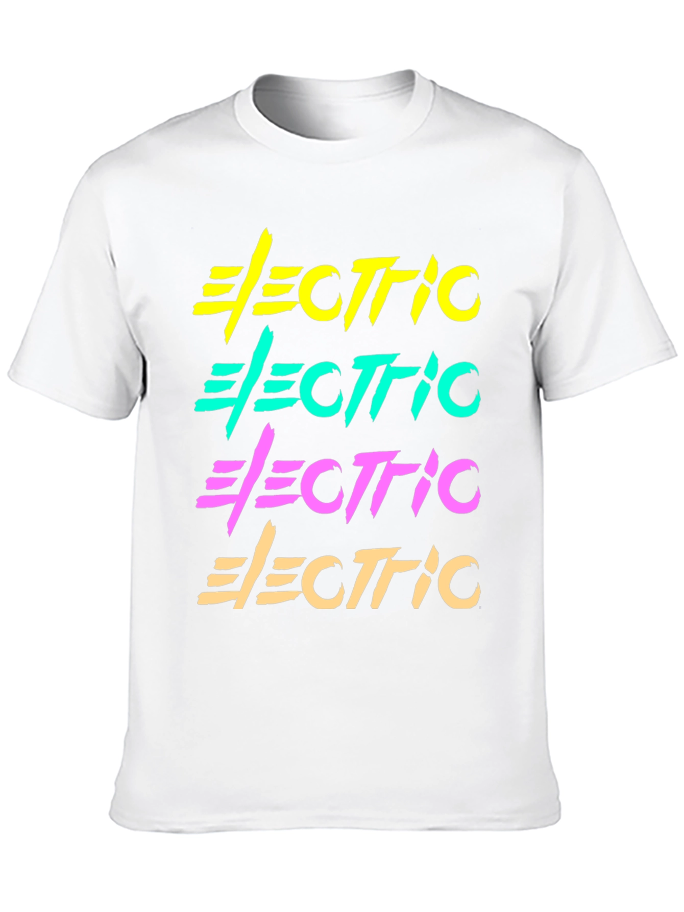 Black Electric Retro Graphic T-Shirt Black Cotton Tee view 10