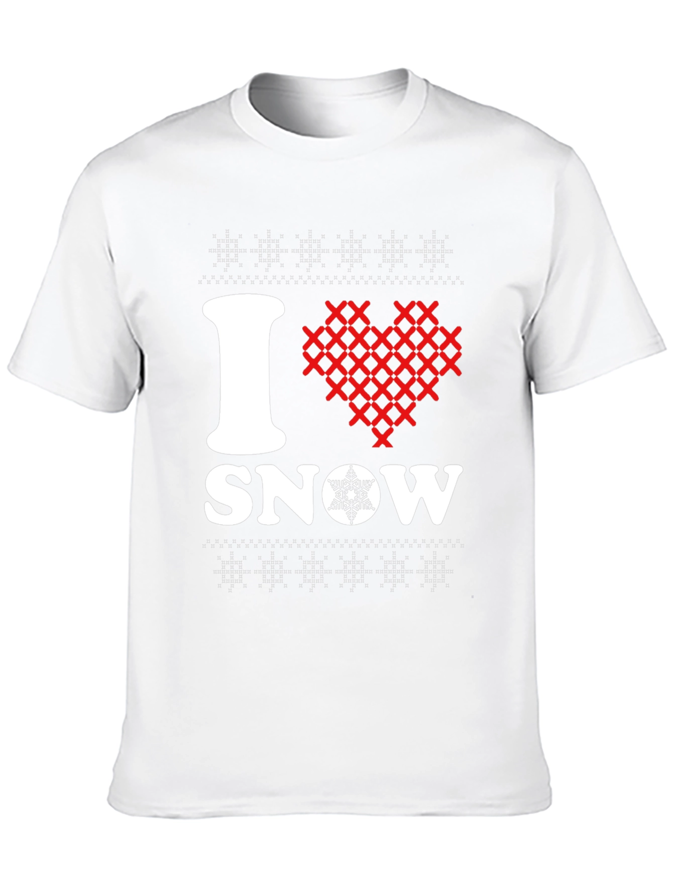 Black I Love Snow T-Shirt view 10