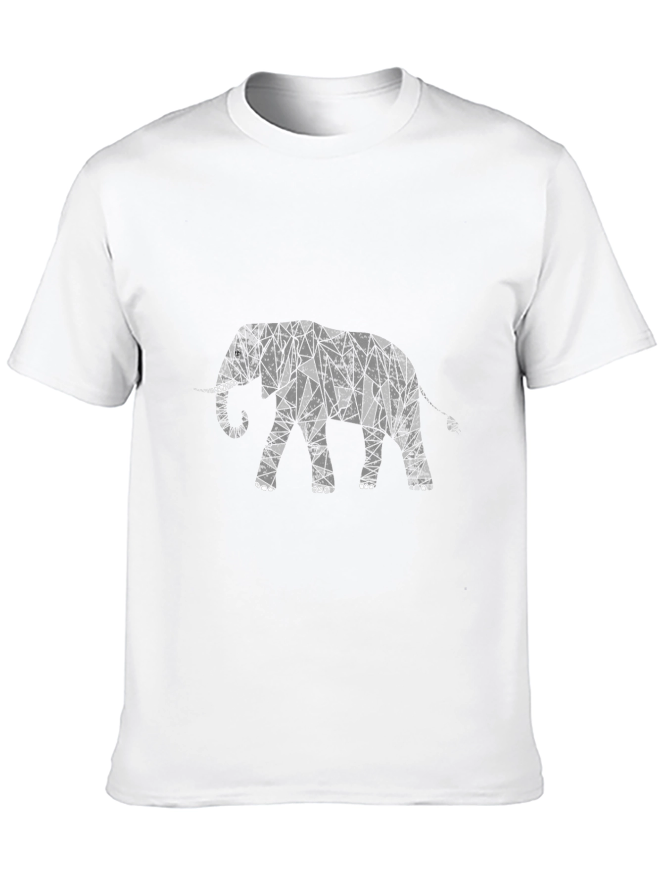 Black Geometric Elephant Graphic Tee - Modern Black T-Shirt view 10