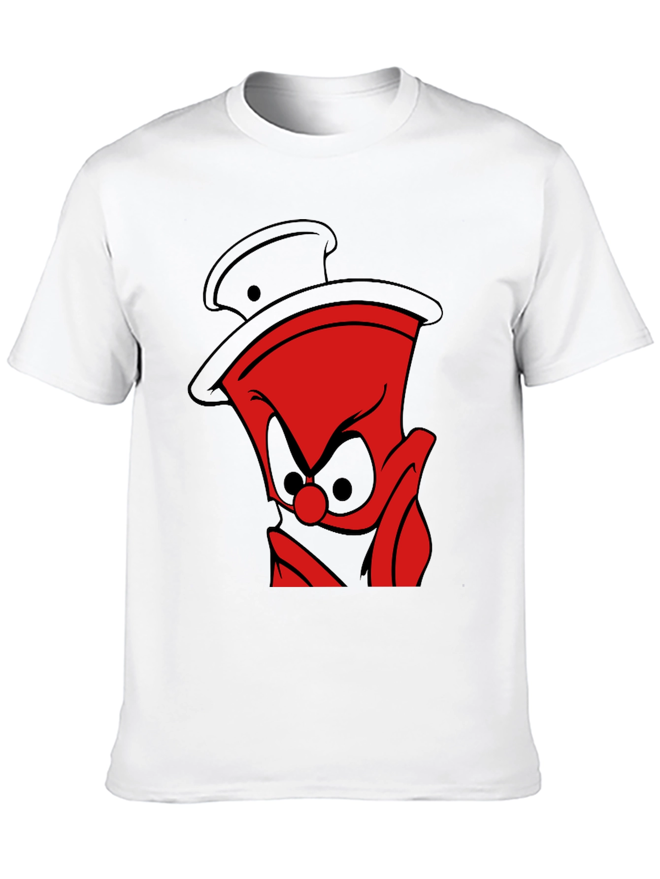 Black Red Cartoon Character Black T-Shirt view 10