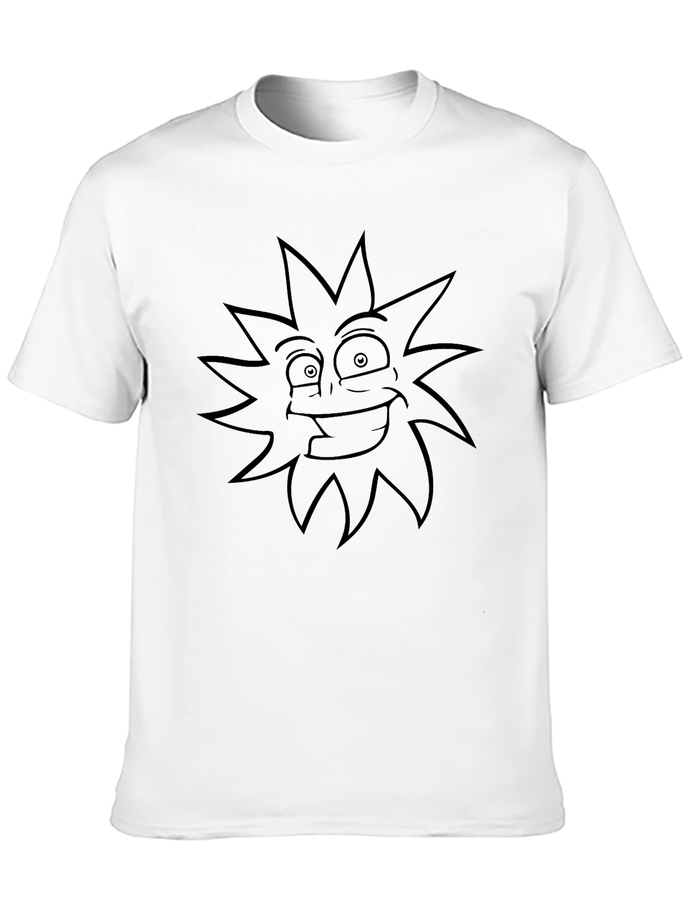 Black Funny Cartoon Star Graphic T-Shirt - Black view 10