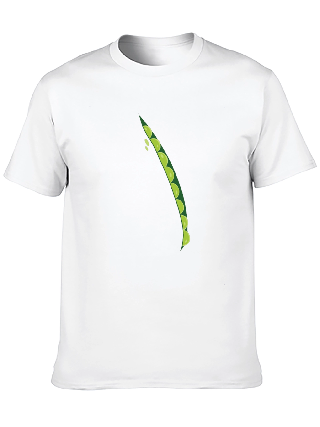 Black Pea Pod Graphic Tee - Casual Crew Neck T-Shirt view 10