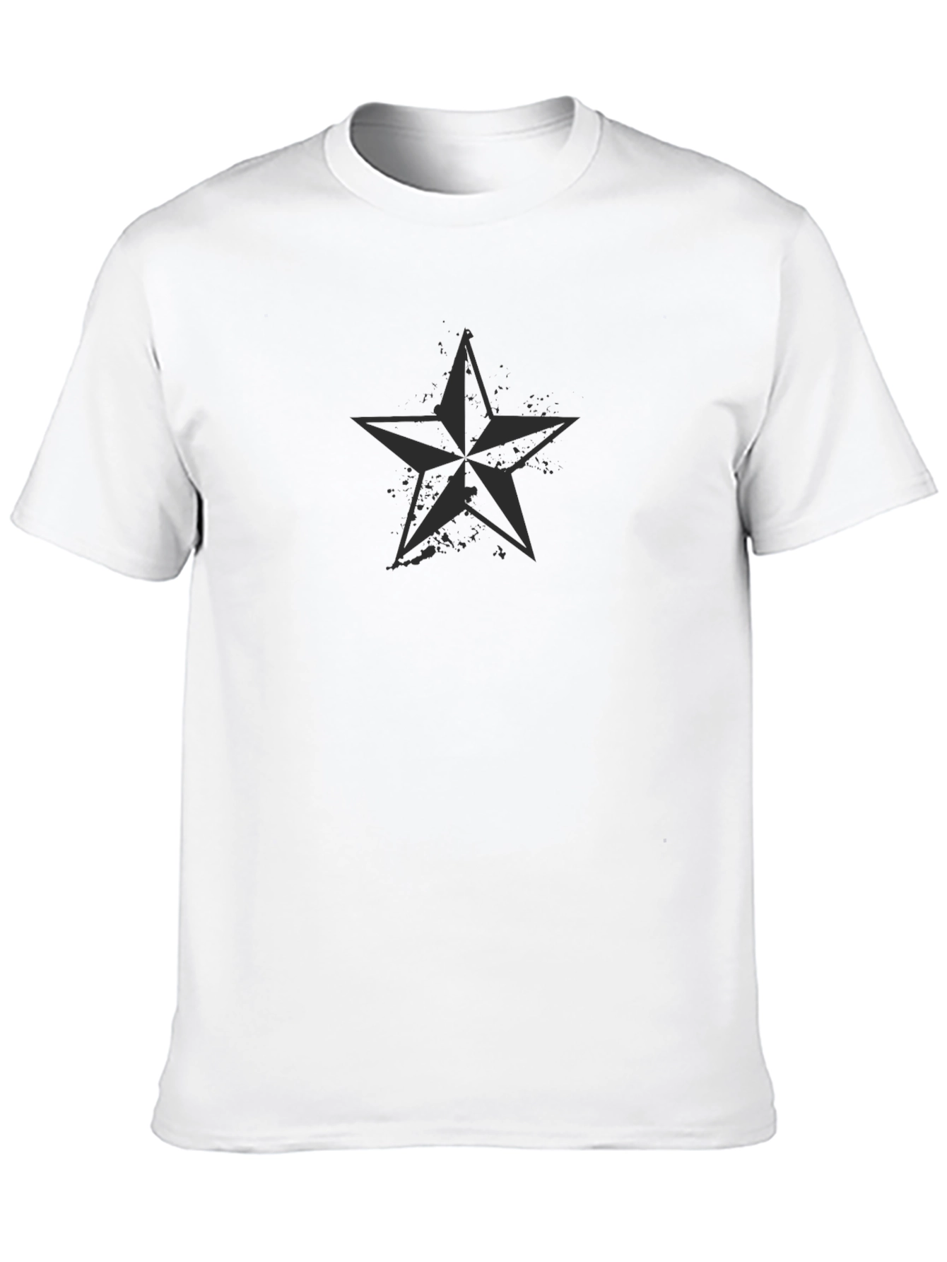 Black Men's Black Star Graphic Tee - Casual Comfort view 10