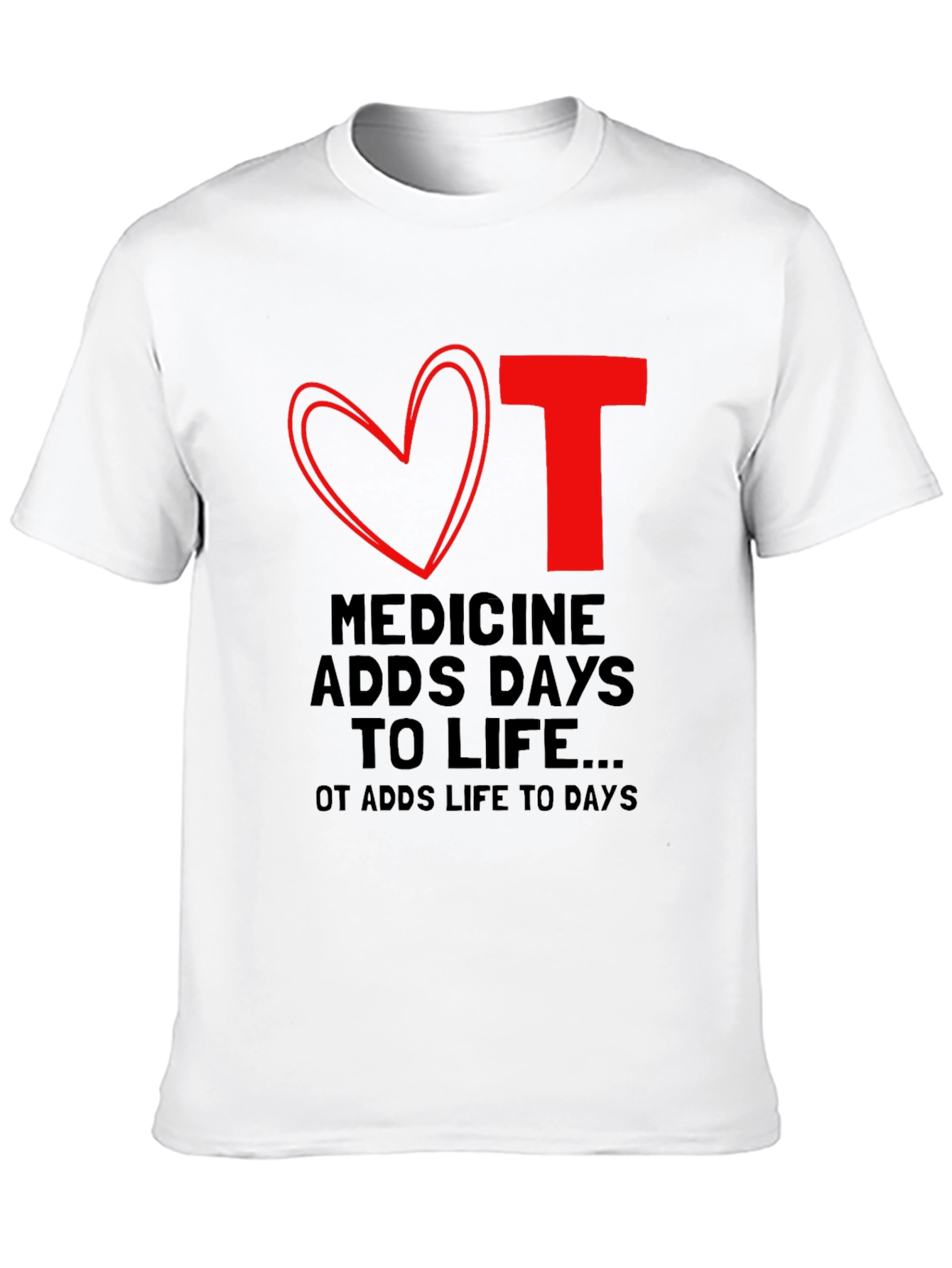 Black Occupational Therapy OT Love Heart T-Shirt view 10