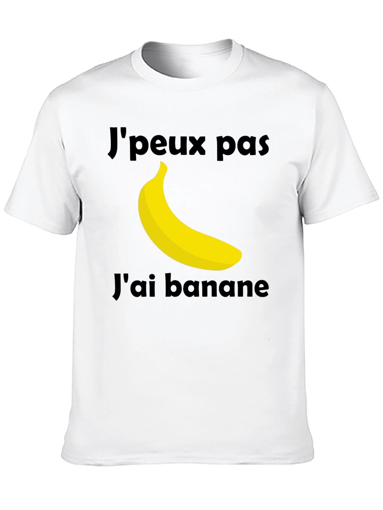 Black J'peux Pas J'ai Banane T-Shirt - Funny French Banana Tee view 10