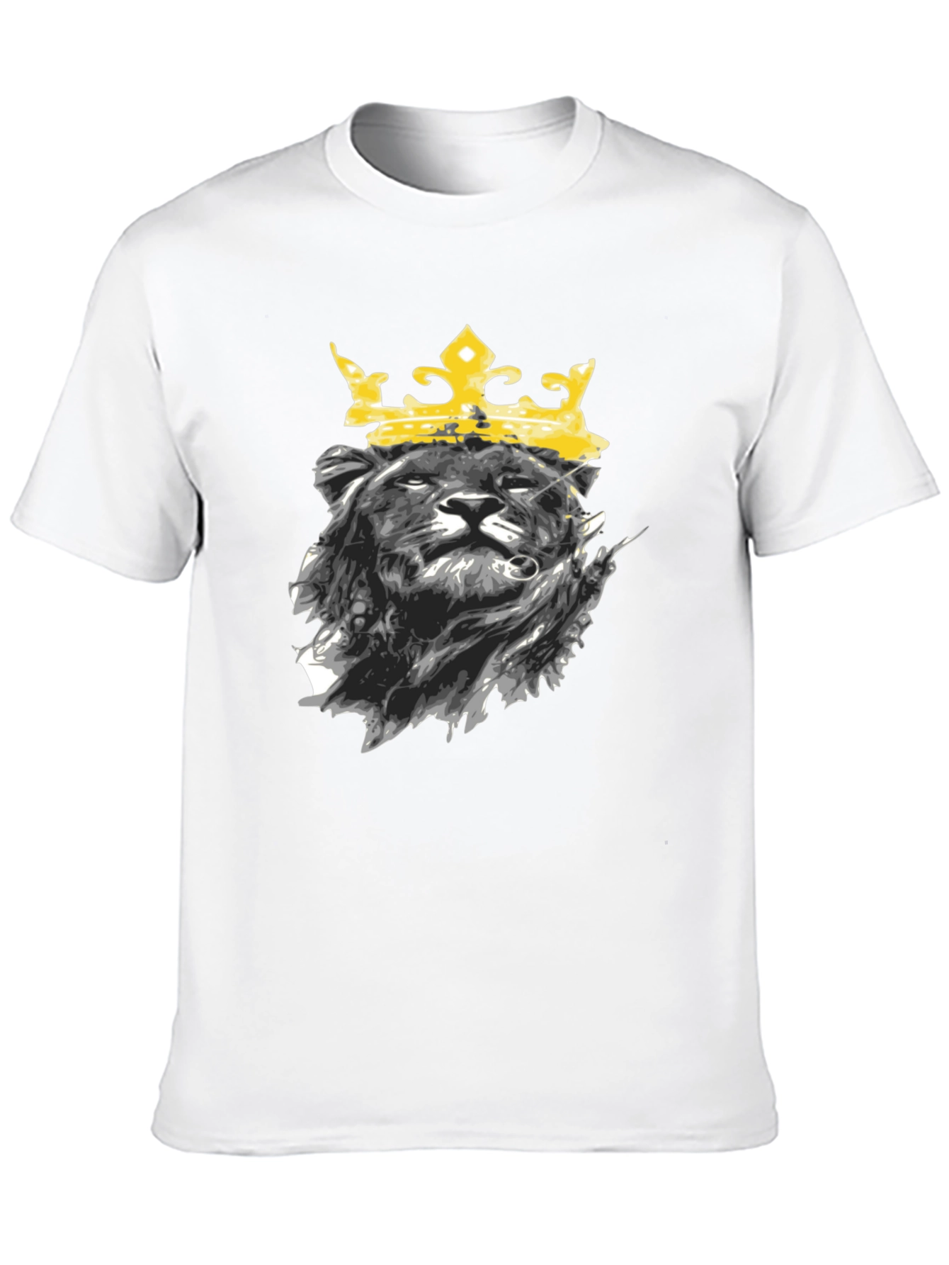 Black Lion King Graphic Tee - Black Cotton T-Shirt view 10