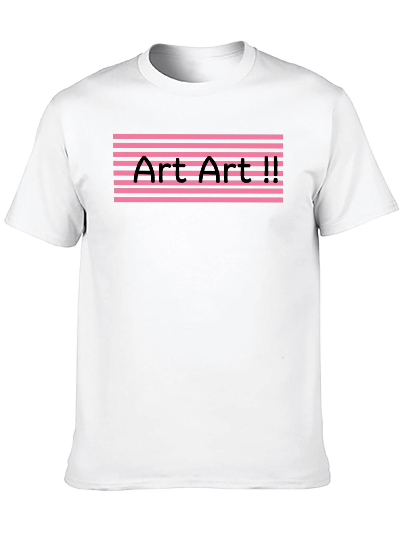 Black Art Art II Graphic Tee - Pink Stripes, Black T-Shirt view 10