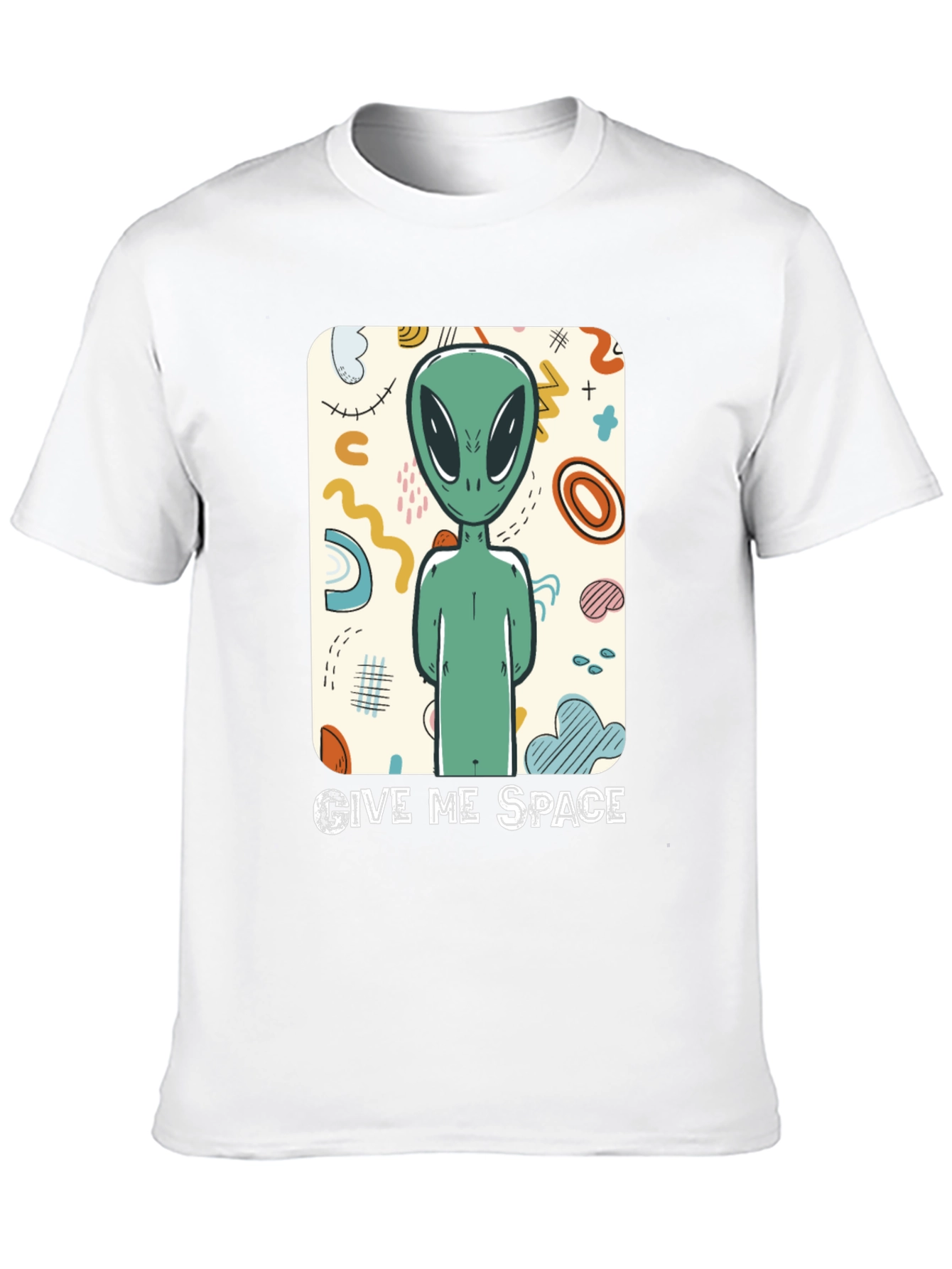 Black Give Me Space Alien Graphic Tee view 10