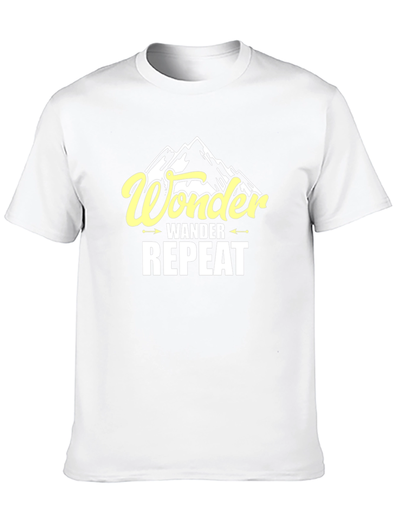 Black Wonder Wander Repeat Graphic Tee - Mountain Adventure Shirt view 10