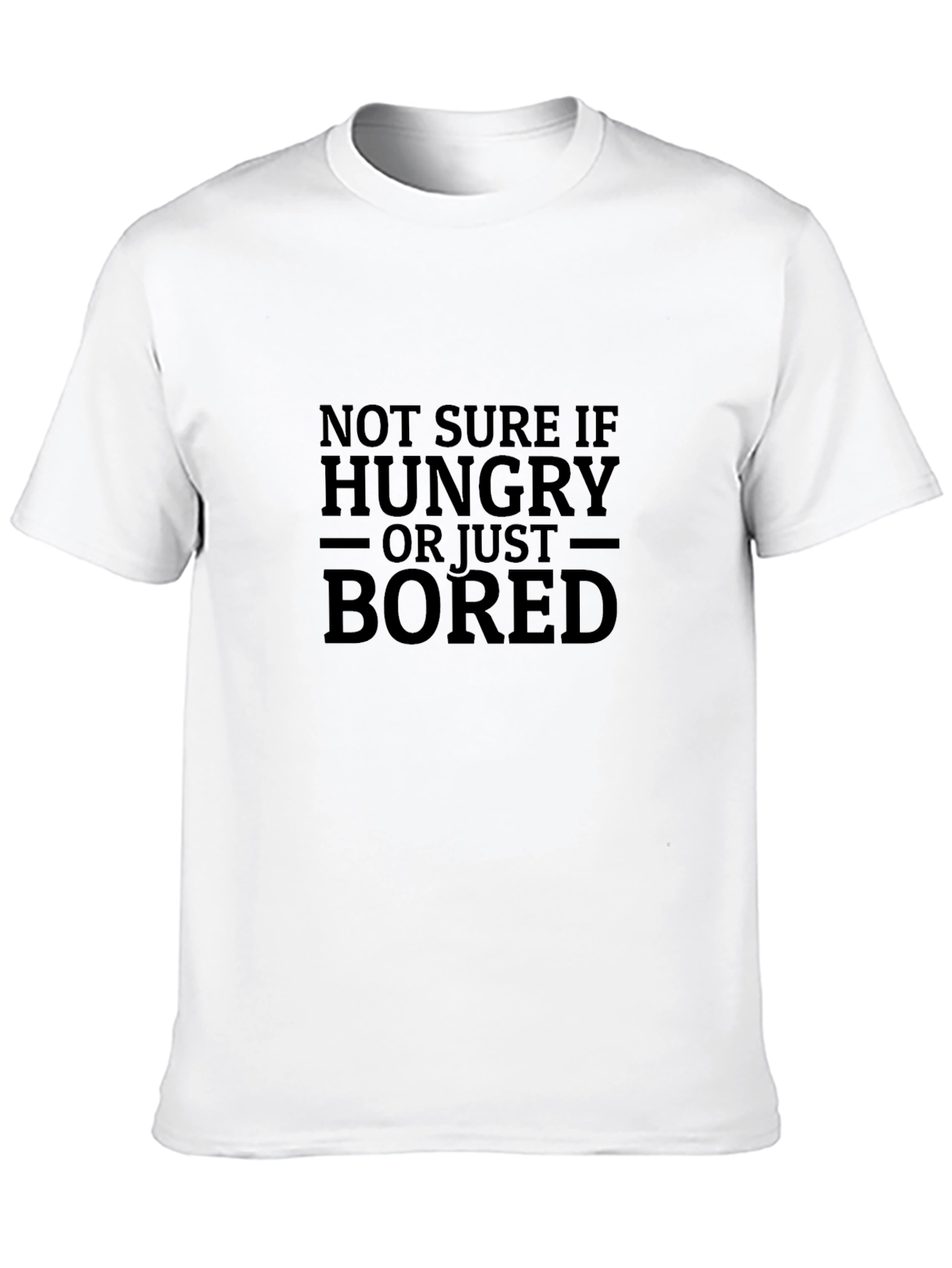 Black Hungry or Bored Men's Black T-Shirt view 10