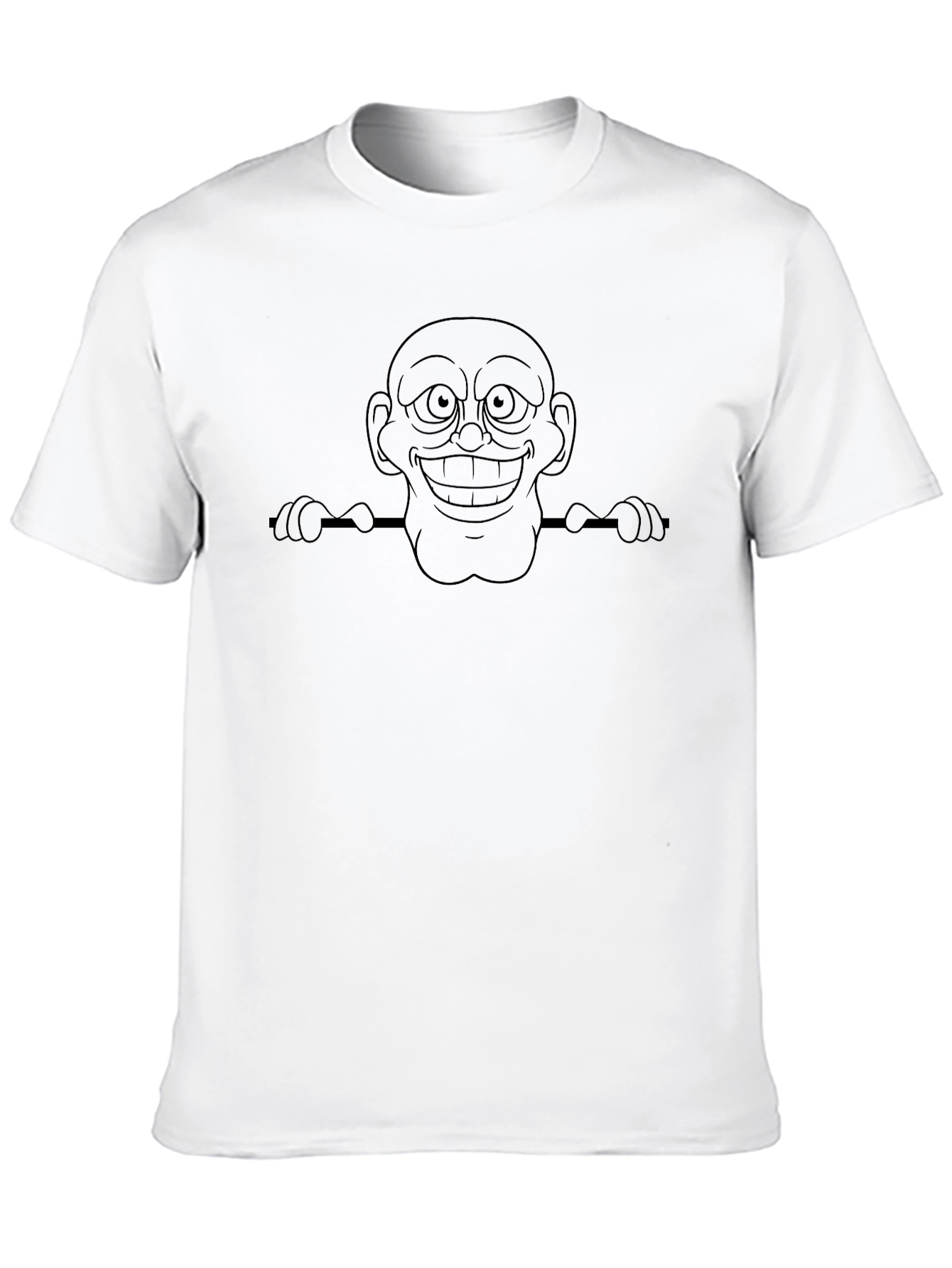 Black Cartoon Face Black T-Shirt view 10