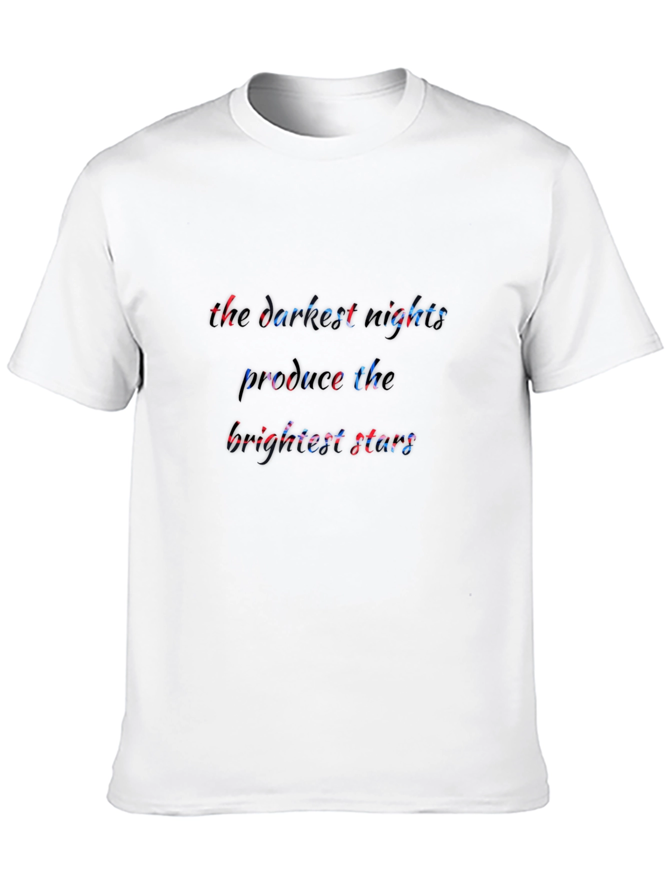 Black Inspirational Tee: Darkest Nights, Brightest Stars view 10