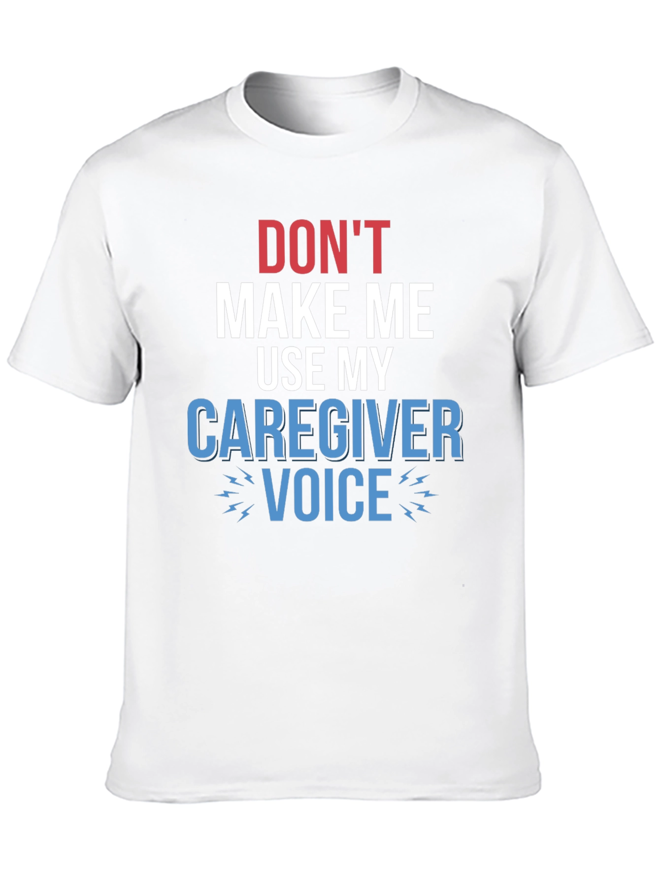 Black Caregiver Voice T-Shirt - Funny Graphic Tee view 10