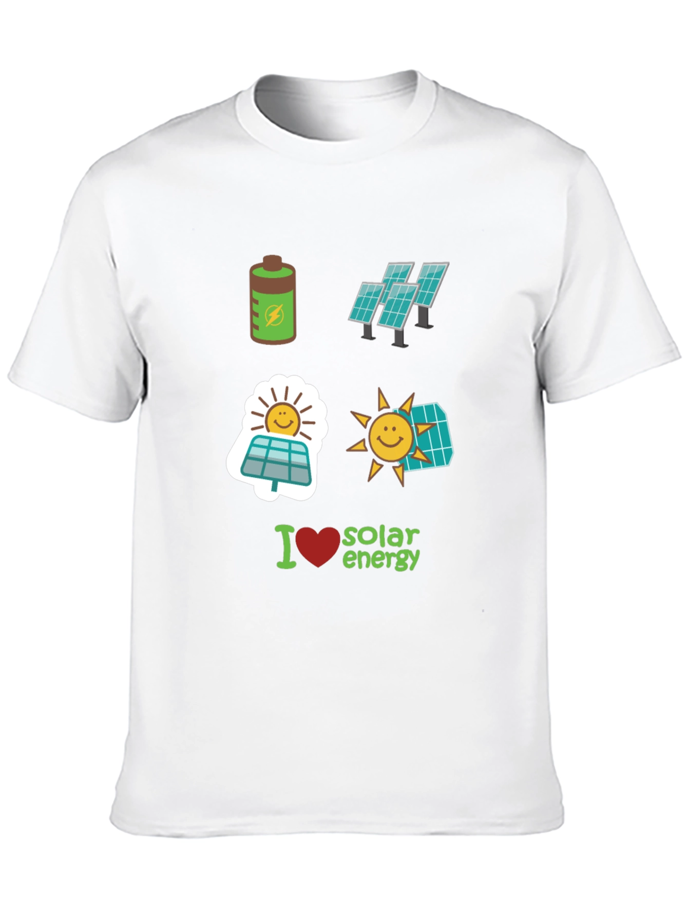 Black I Love Solar Energy Graphic Tee view 10